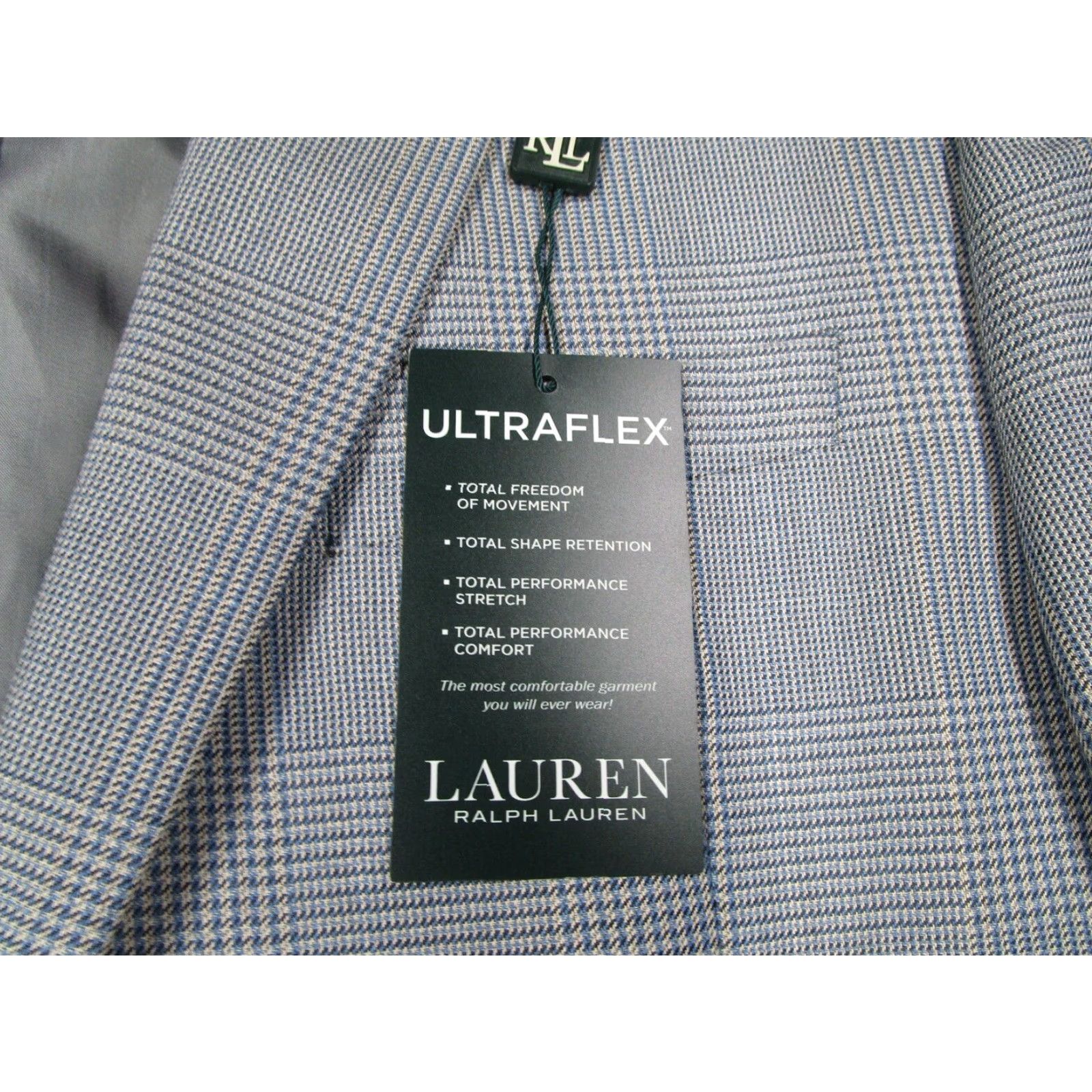 Ralph Lauren Lauren Ralph Lauren Mens 42 Long Blue Lexington 2 Button Silk Wool Single-Breasted Blazer Size 42R - 6 Thumbnail