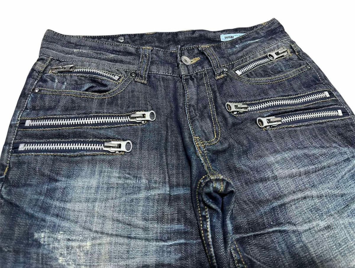 semanticdesign 🔥Sick Y2K Semantic Designs Multi Zipper Denim Punk Size US 30 / EU 46 - 3 Thumbnail