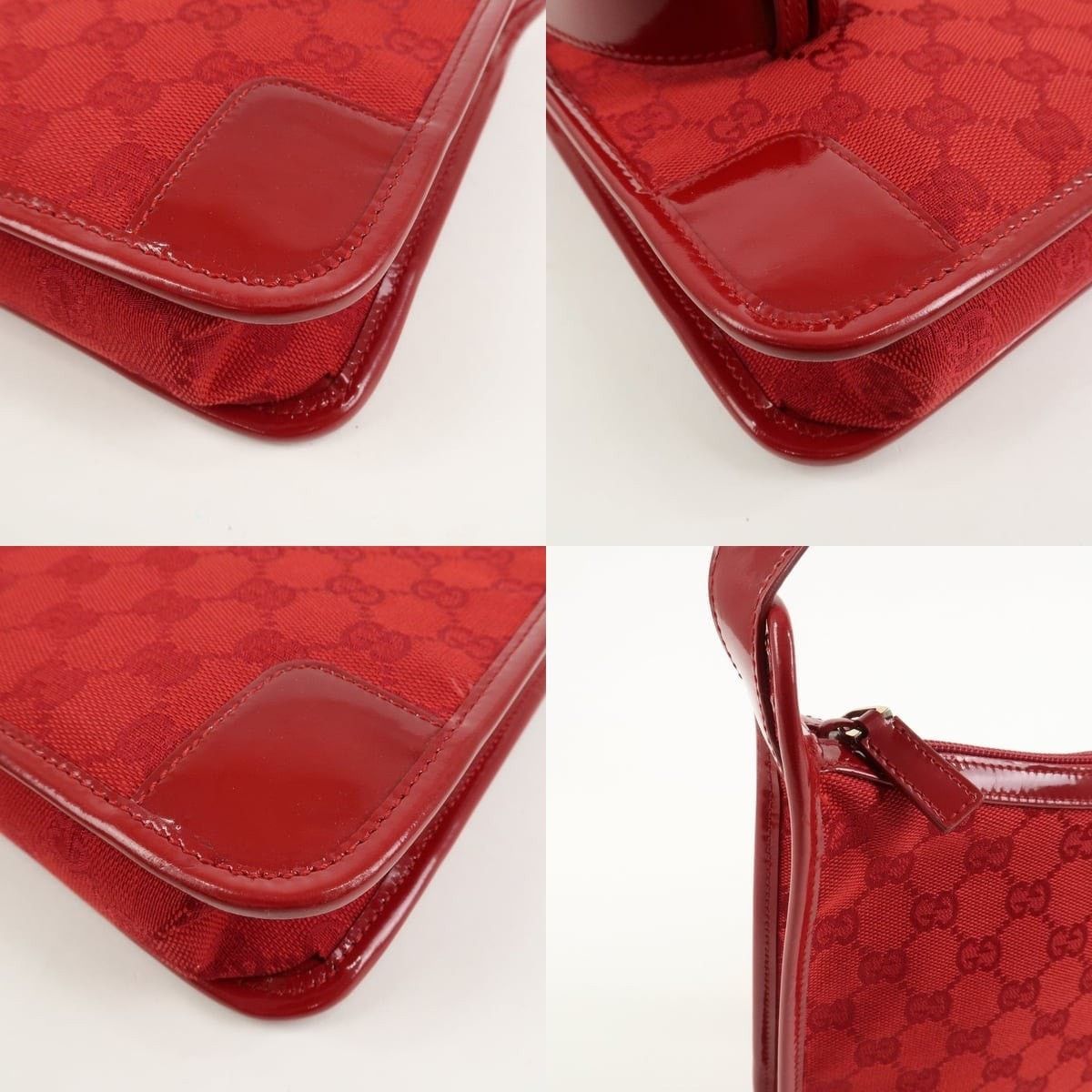 Gucci Gucci GG Canvas Shoulder Bag Red Size ONE SIZE - 5 Thumbnail