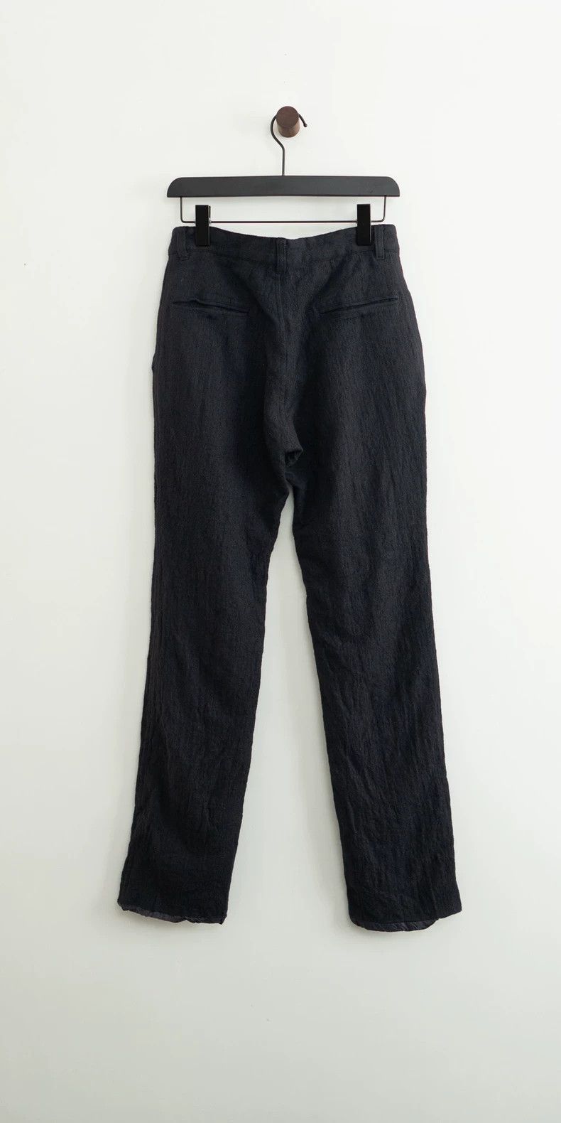 Yohji Yamamoto Yohji Yamamoto size 1 Slim straight leg trousers in black Size US 28 / EU 44 - 3 Thumbnail