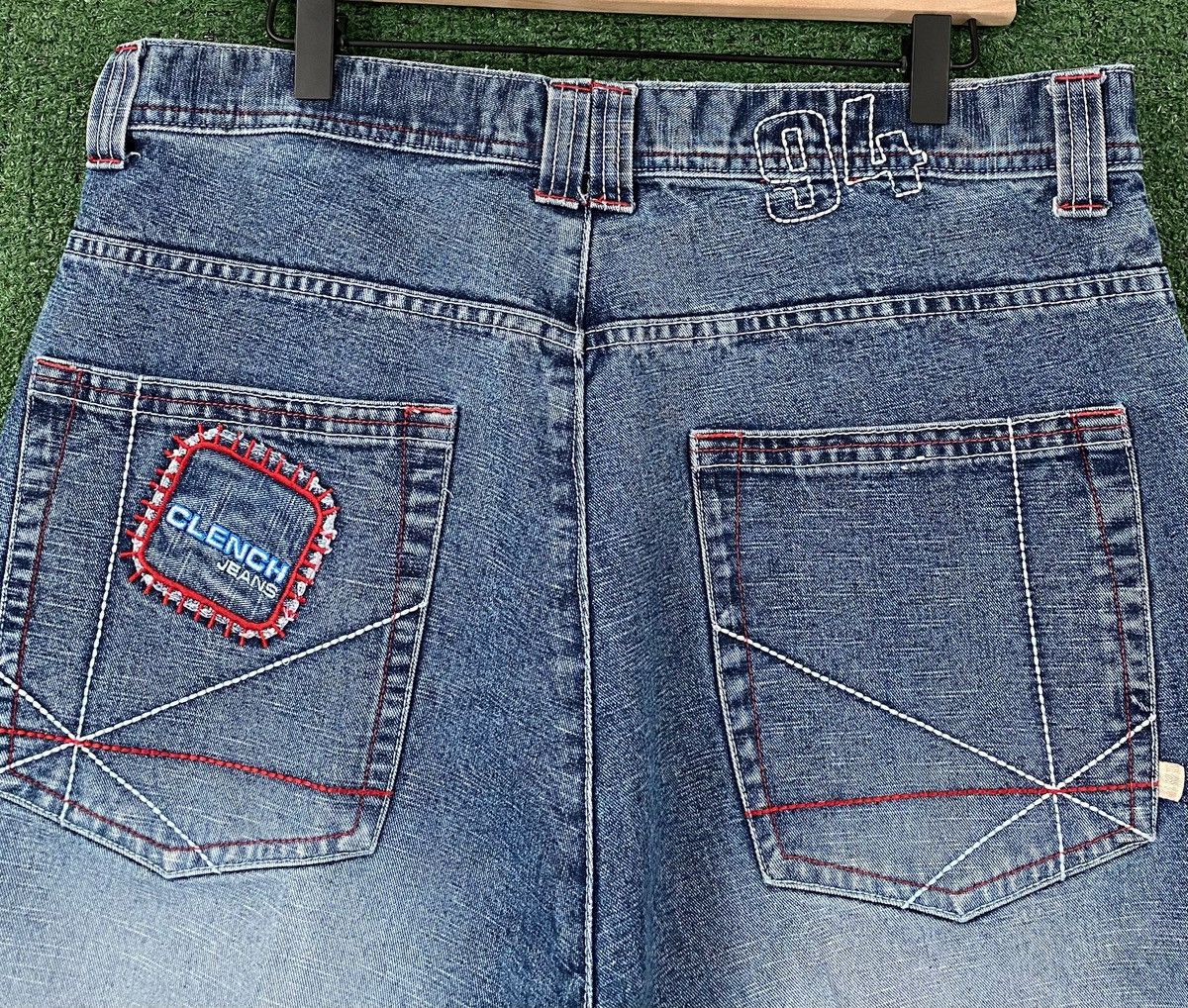 Clench 90’s Clench Jeans Co Patchwork Baggy Jeans 34”x 31” Size US 34 / EU 50 - 6 Thumbnail