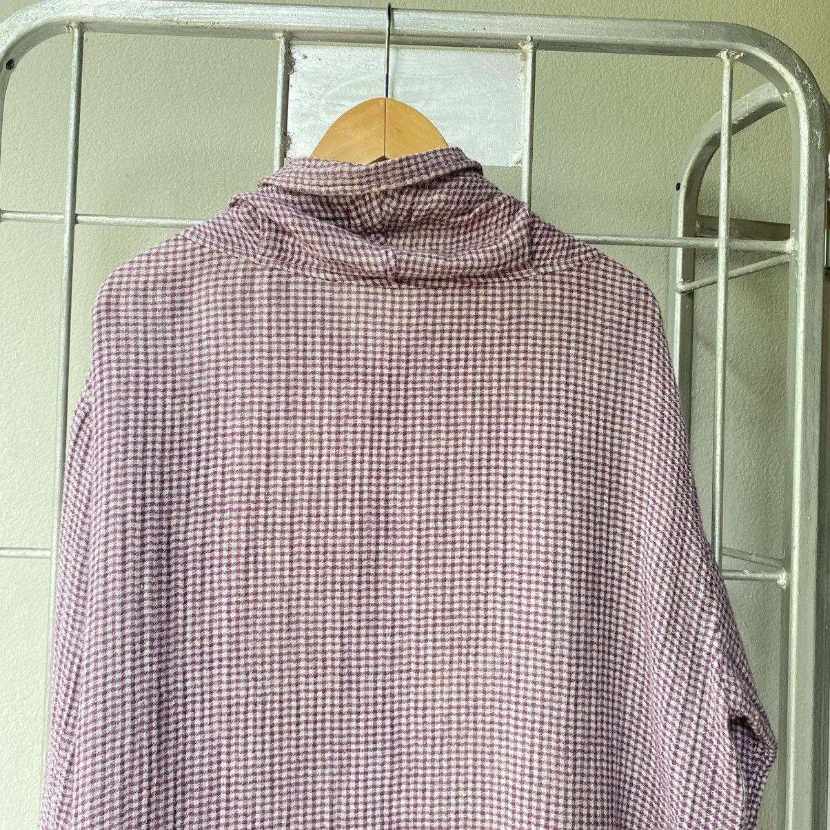 Issey Miyake Plantation Textured Check Shirt Size M / US 6-8 / IT 42-44 - 7 Thumbnail