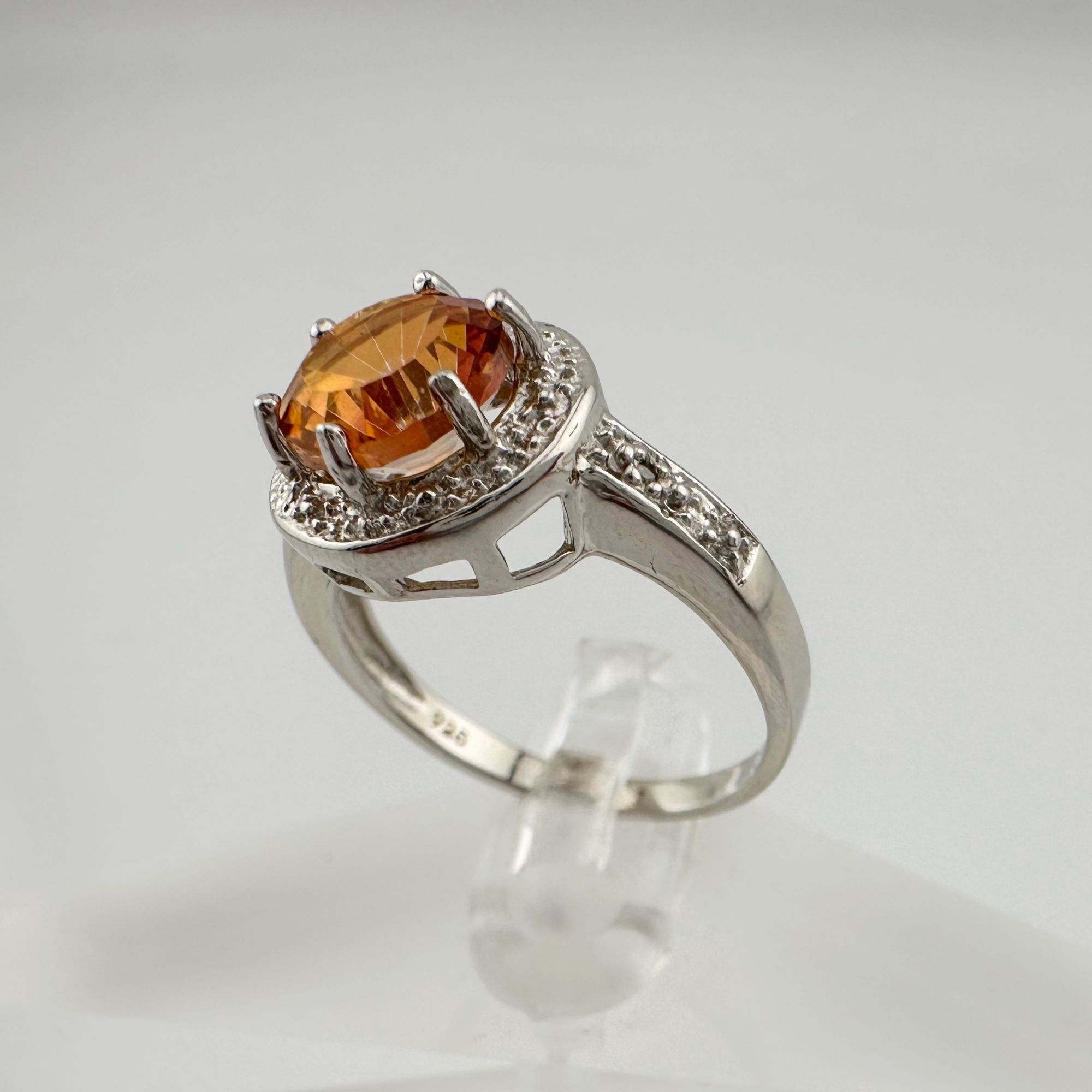 Other Beautiful 2.11 Carat Golden Citrine Ring with Small Diamond Size ONE SIZE - 11 Thumbnail