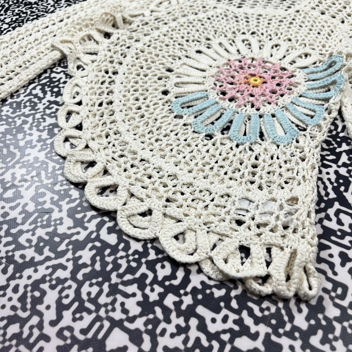 Vintage Vintage Y2K Mesh Knitted Sweater Japanese Flower Style Size M / US 6-8 / IT 42-44 - 8 Thumbnail