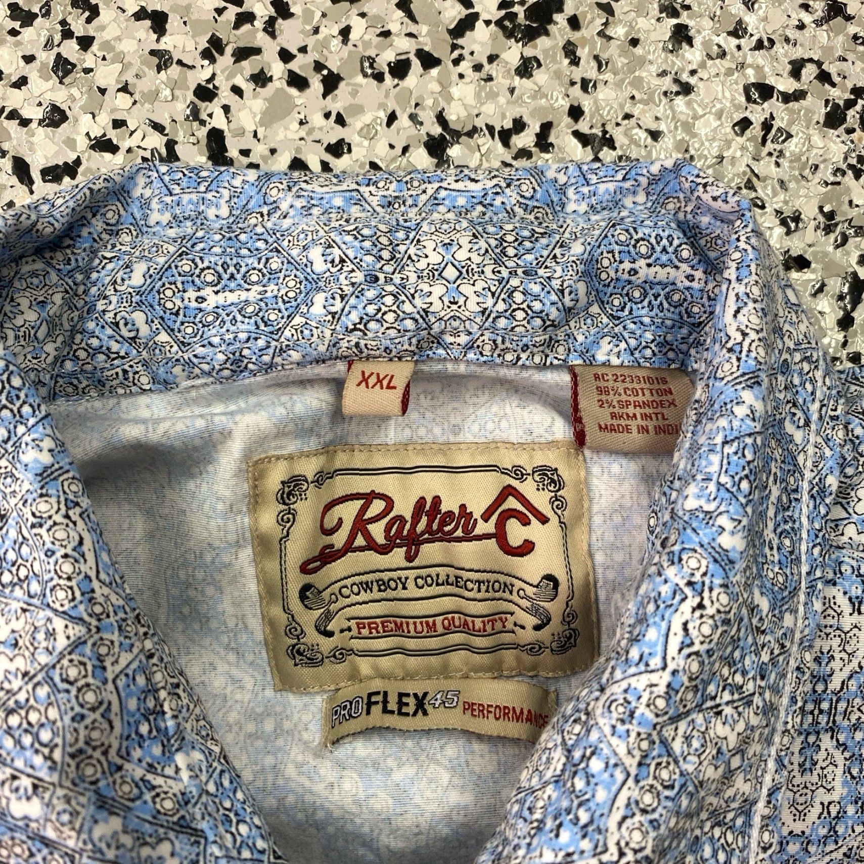 Vintage Rafter C Shirt Western Pearl Snap Long Sleeve Mens XXL blue paisley Size US XXL / EU 58 / 5 - 2 Thumbnail