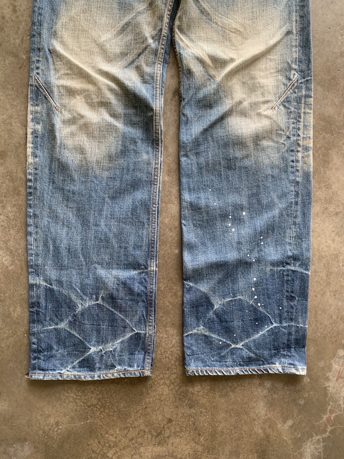 Japanese Brand Swagger japan beautiful faded design jeans Size US 35 - 2 Thumbnail