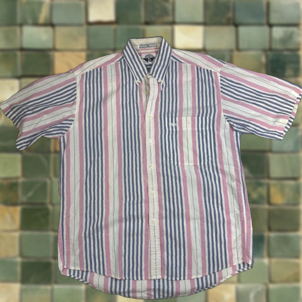 Dockers VINTAGE Dockers Button-Down Shirt Men’s Medium Pink Striped Cotton Size US M / EU 48-50 / 2 - 1 Thumbnail