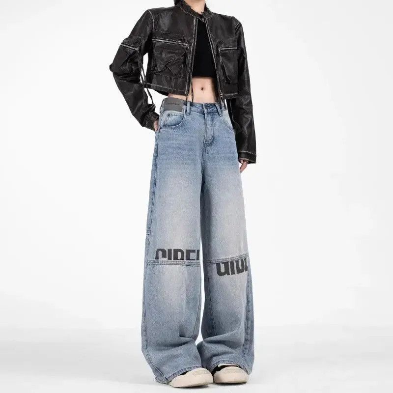 Japanese Brand Retro loose wide leg printed jeans Size US 32 / EU 48 - 3 Thumbnail