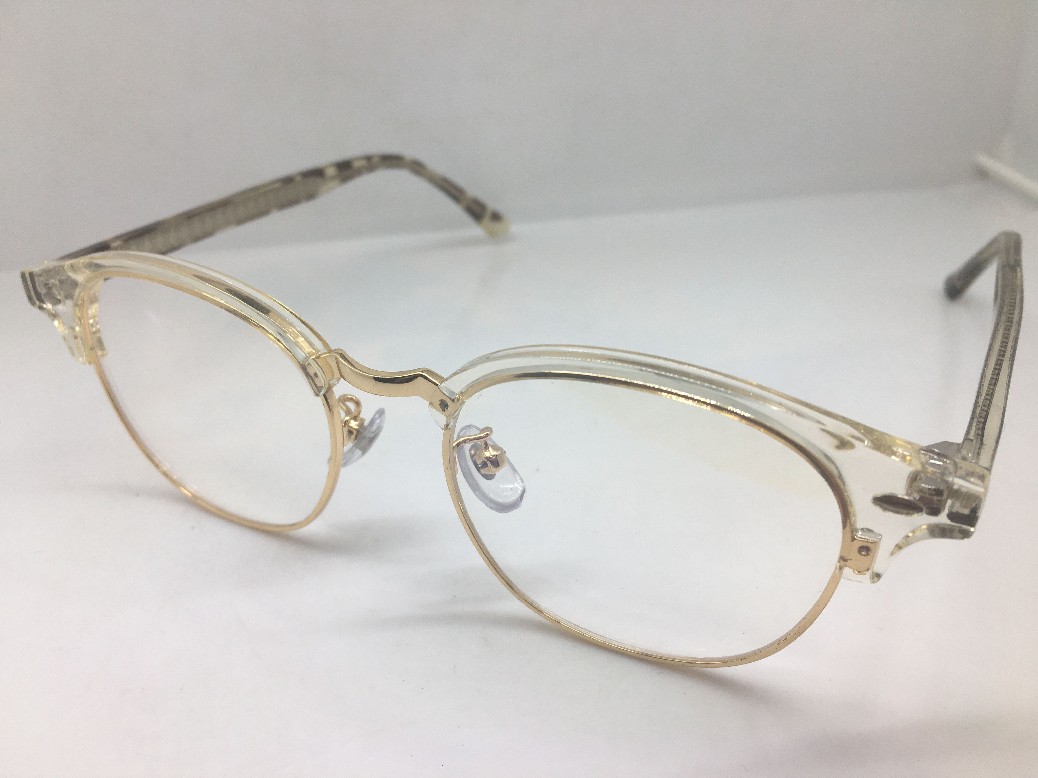 Other Mod Malcolm X Clear Gold Eyeglasses Frame Size ONE SIZE - 3 Thumbnail