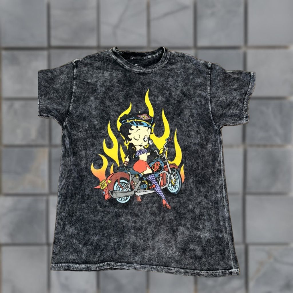 Vintage VINTAGE Harley Betty Boop T-Shirt Black M Mens Shirt 19x25 Size US M / EU 48-50 / 2 - 1 Thumbnail