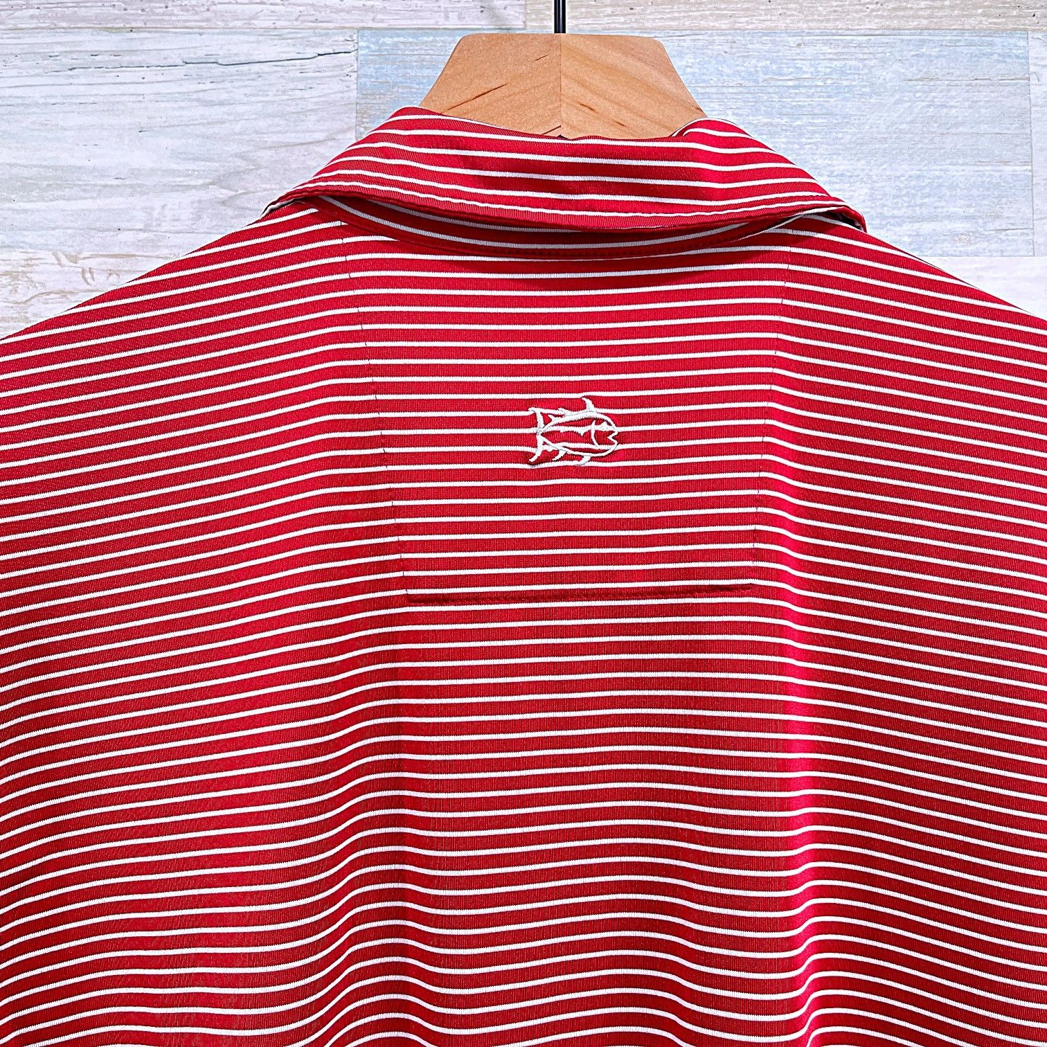 Southern Tide Southern Tide Performance Polo Shirt Red White Striped M Size US M / EU 48-50 / 2 - 4 Thumbnail
