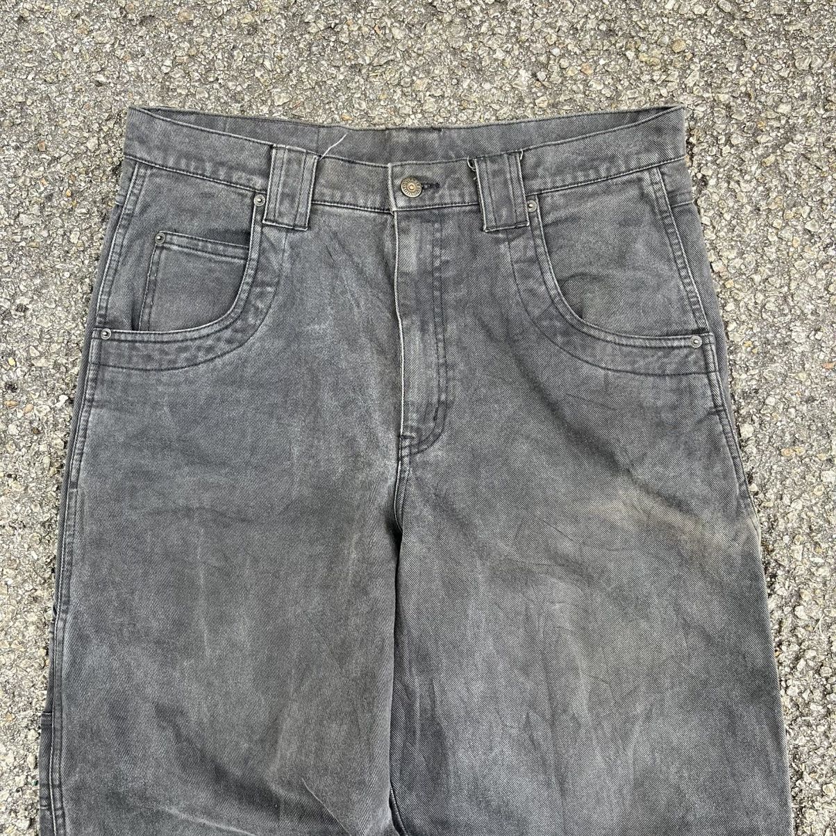 Harley Davidson Y2K Harley Davidson Carpenter Faded Black Baggy Skater Jeans Size US 34 / EU 50 - 4 Thumbnail