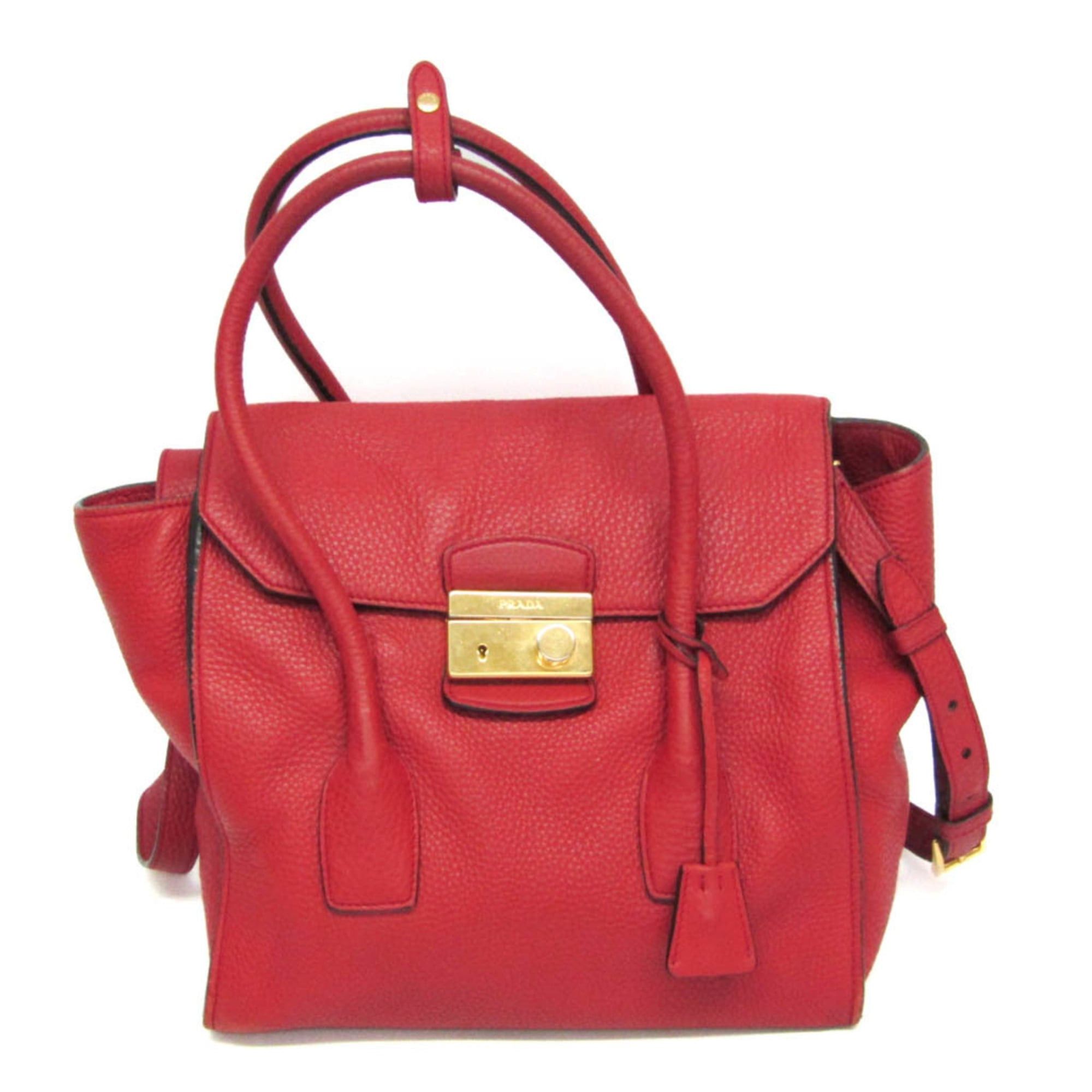 Prada Prada VIT DAINO BN2673 Women's Leather Handbag,Shoulder Bag Red Color Size ONE SIZE - 1 Thumbnail