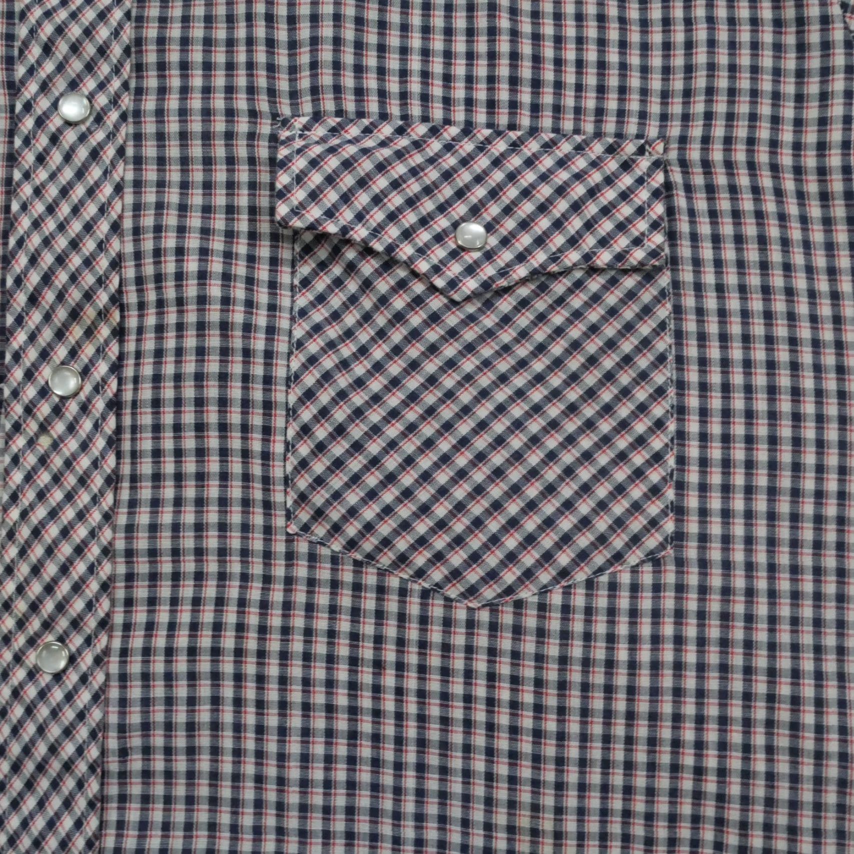 Vintage VINTAGE Van Cort Shirt Mens XL Blue Red Plaid Pearl Snap Western Country 80s Size US L / EU 52-54 / 3 - 2 Thumbnail