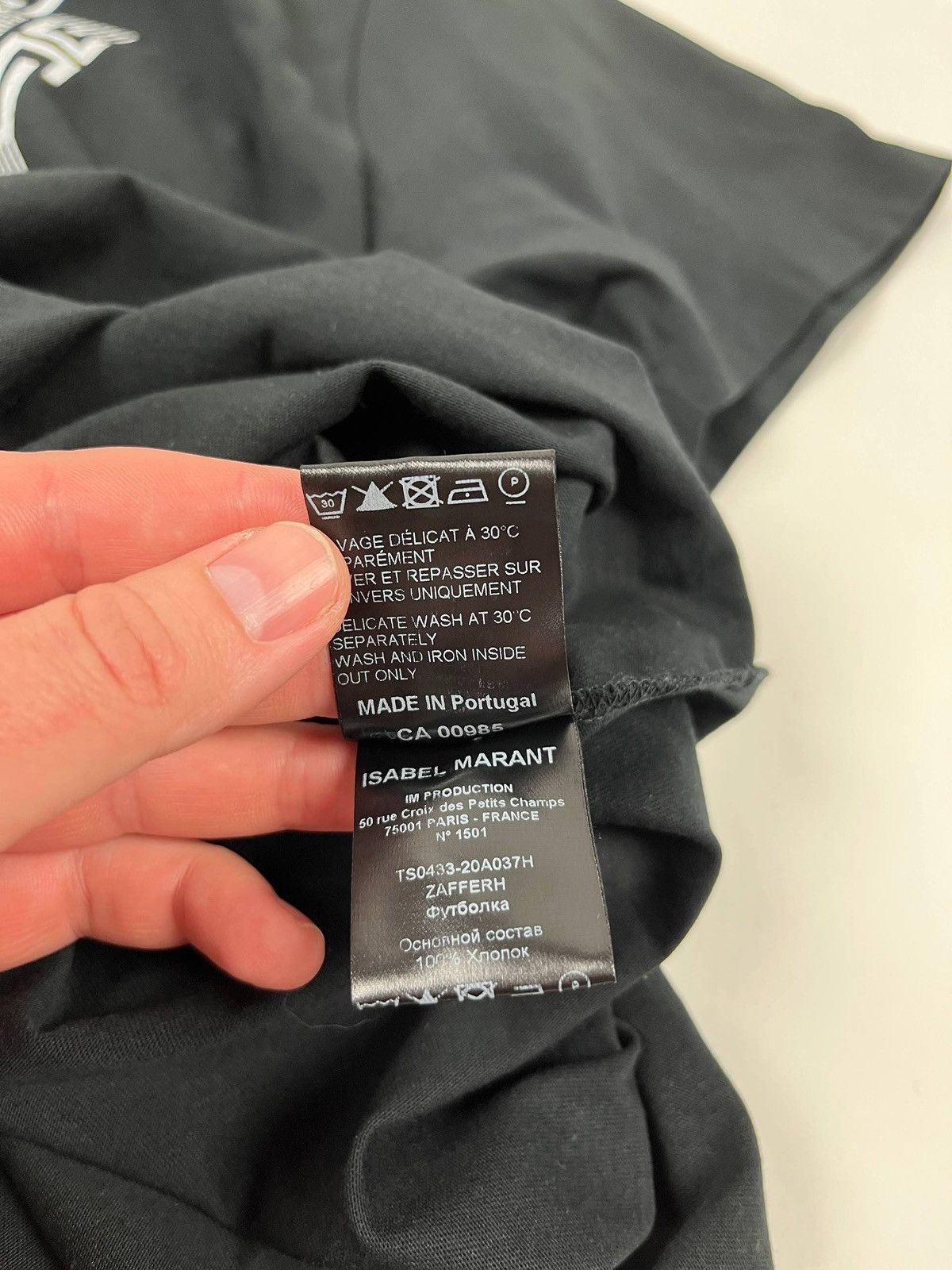 Isabel Marant Isabel Marant Zafferh Graphic T Shirt XL Black Designer Tee Size US XL / EU 56 / 4 - 7 Thumbnail