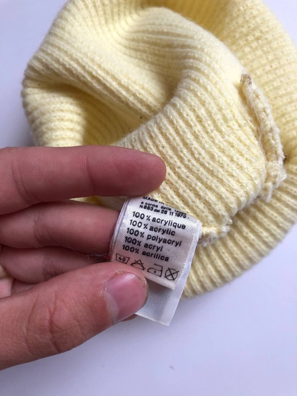 Lacoste Vintage 90s Lacoste Beanie Hat Made in France Wool Knit Size ONE SIZE - 6 Thumbnail