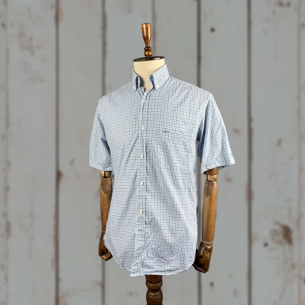 Paul & Shark Paul & Shark Shirt Mens 40 Blue Yachting Casual Size Plaid Cotton Short Sleeve Size US L / EU 52-54 / 3 - 1 Thumbnail