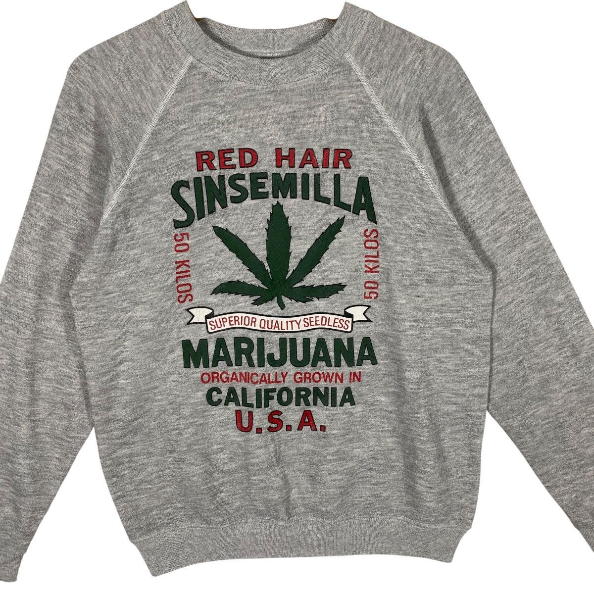 Vintage Vintage 80s Red Hair Sinsemilla Marijuana Sweatshirt M Size Size US M / EU 48-50 / 2 - 4 Thumbnail