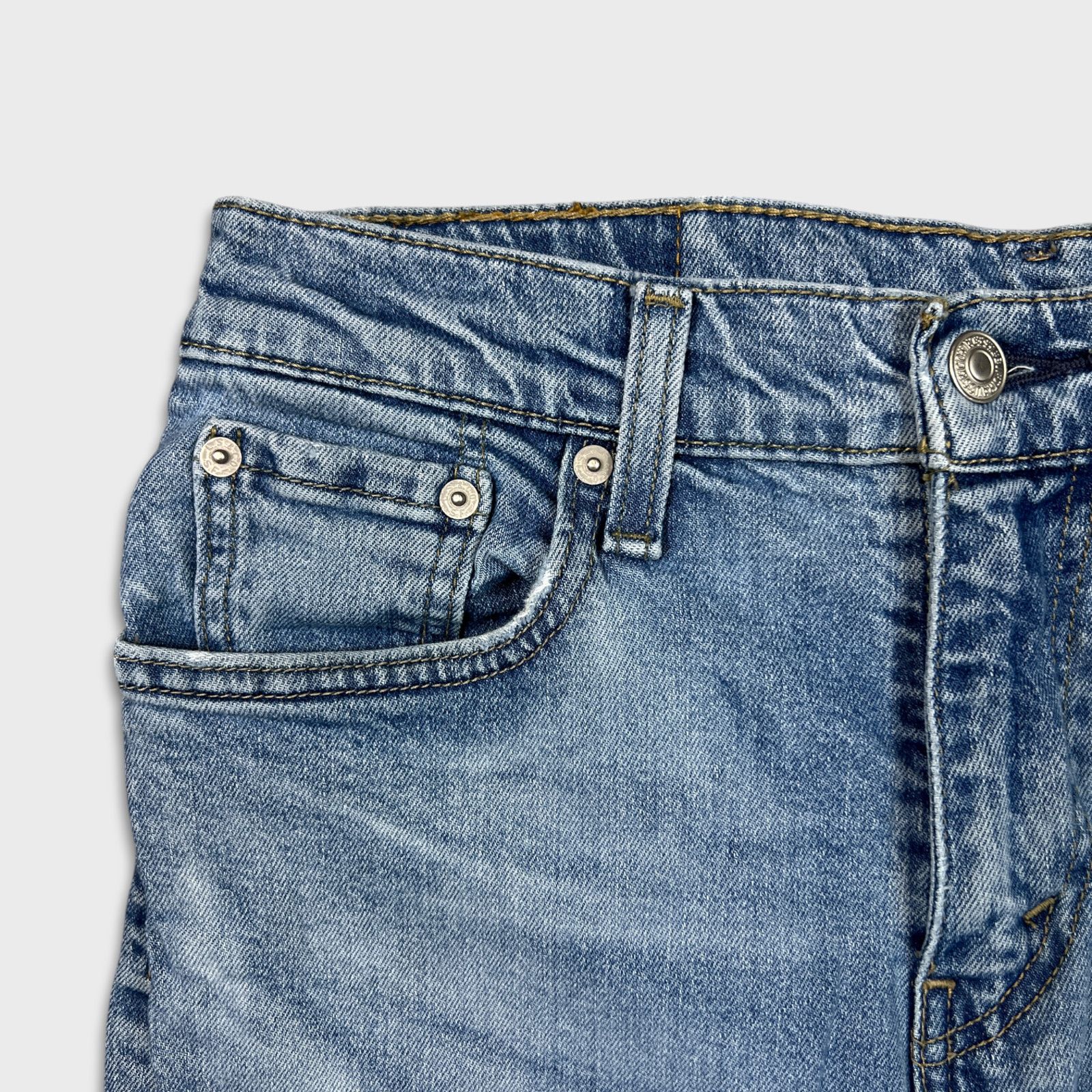 Levi's × Vintage Levi's 502 Jeans 30x30 Regular Taper Fit Faded Denim Pants Size US 30 / EU 46 - 3 Thumbnail