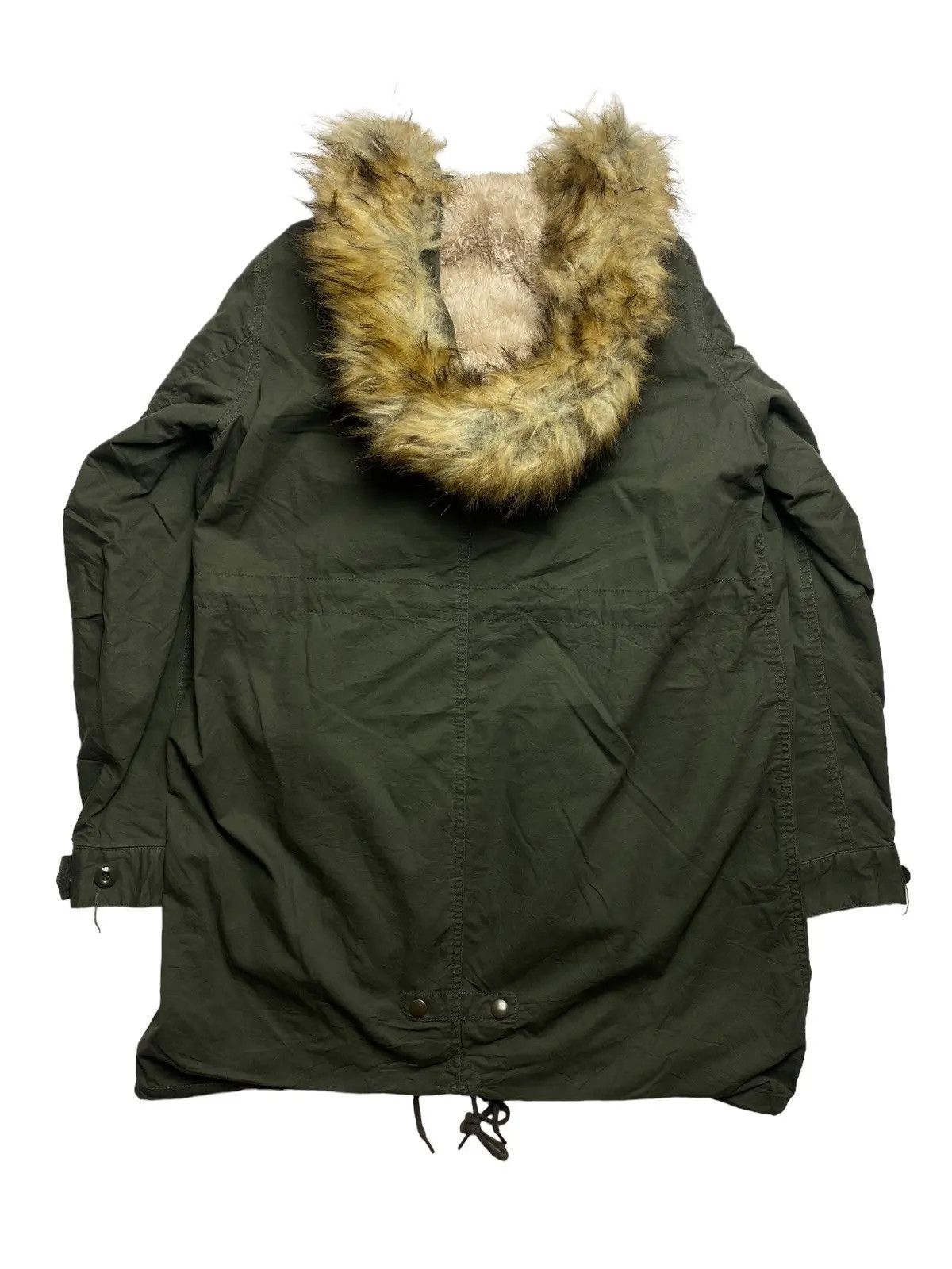 Japanese Brand BackNumber Fur Hoodie Parka Jacket Size US M / EU 48-50 / 2 - 2 Thumbnail
