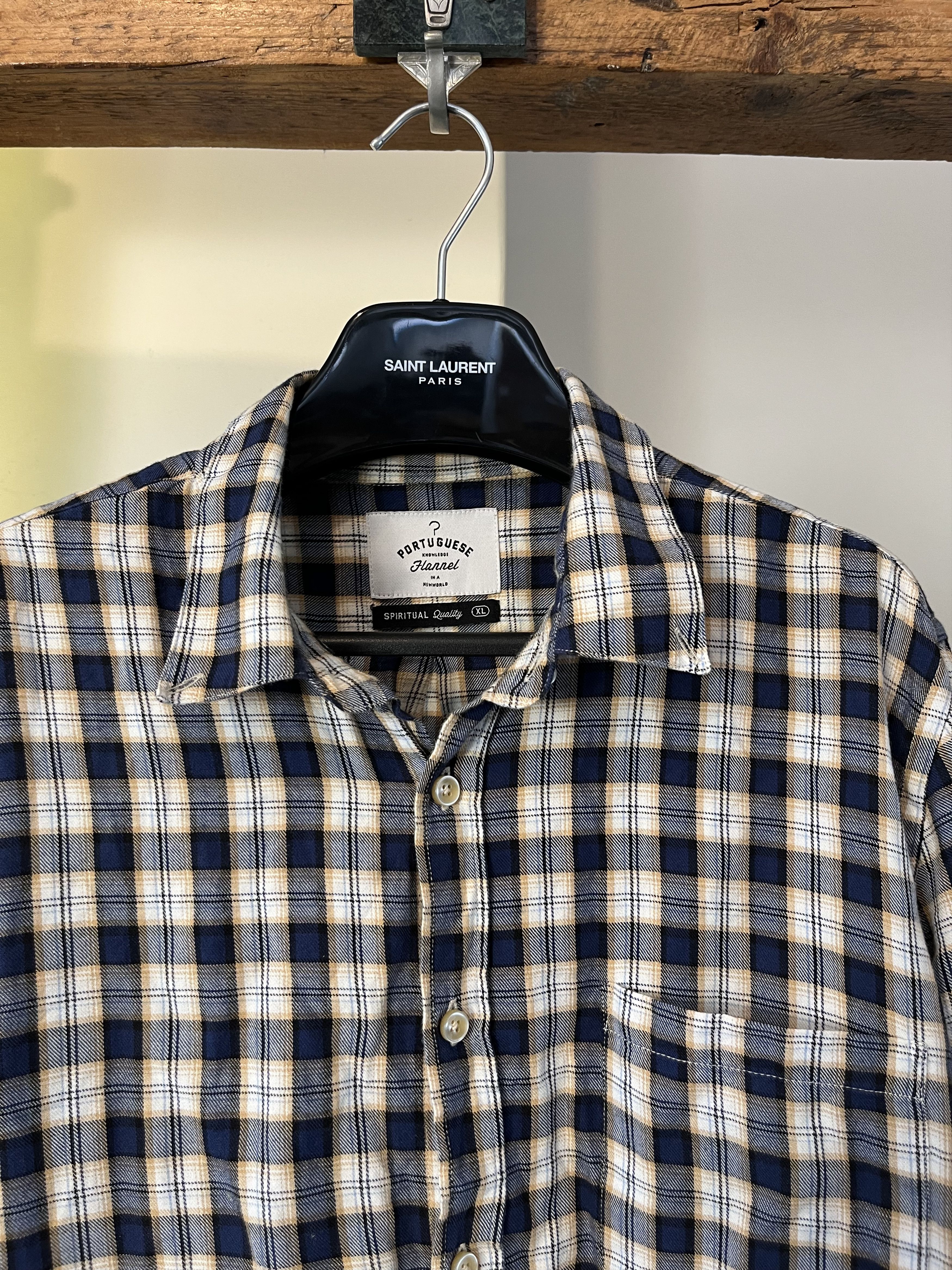 Designer × Portuguese Flannel Portuguese Flannel Spiritual Quality Checked Shirt XL Size US XL / EU 56 / 4 - 3 Thumbnail
