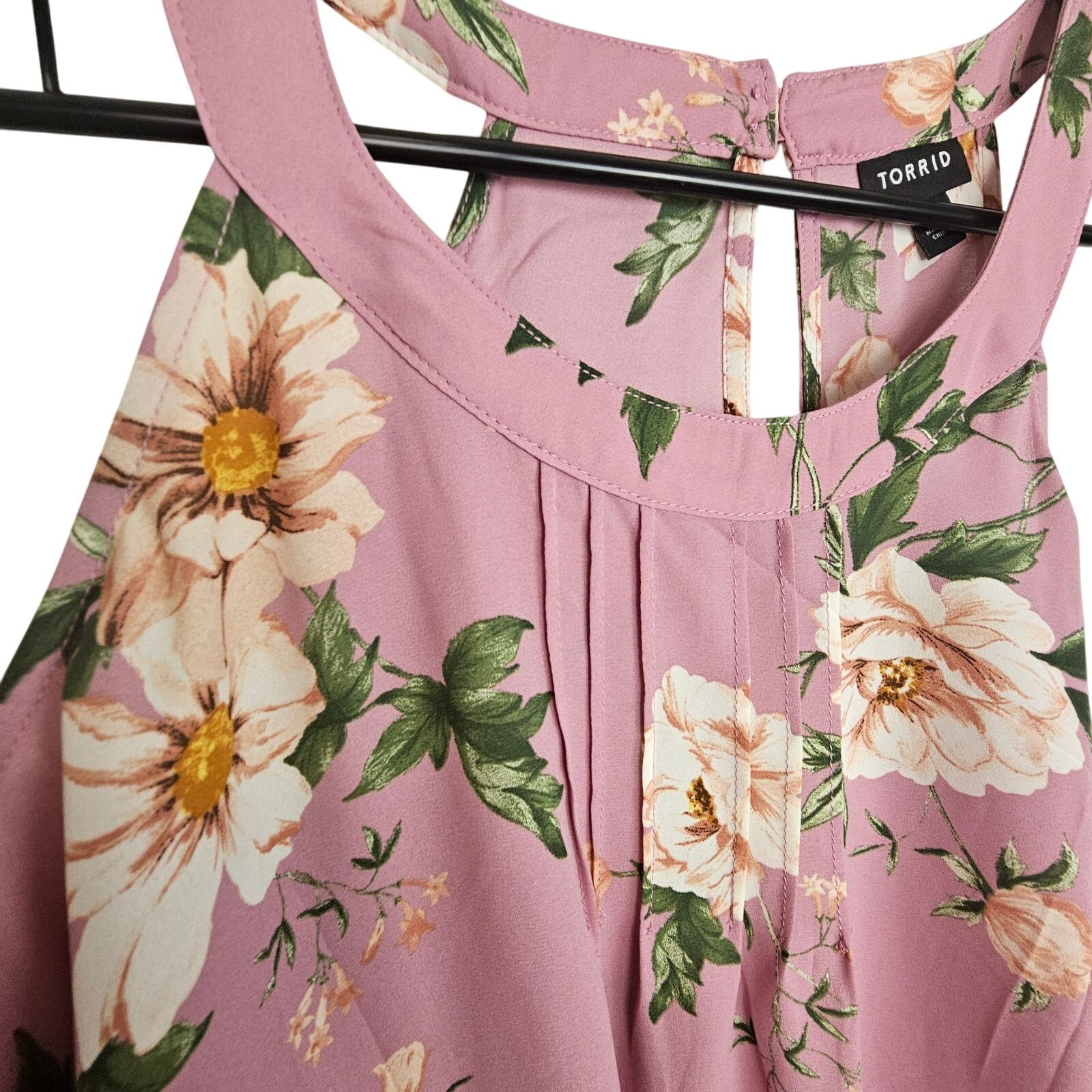 Torrid Torrid Floral Georgette Halter Tank Plus Size 00X Romantic Size XXS / US 00 / IT 34 - 4 Thumbnail