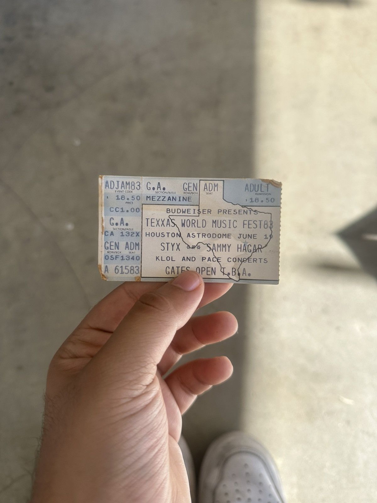 Metallica Texxas World Music Festival ’83 (Texas Jam V) ) Ticket Stub Size ONE SIZE - 1 Thumbnail