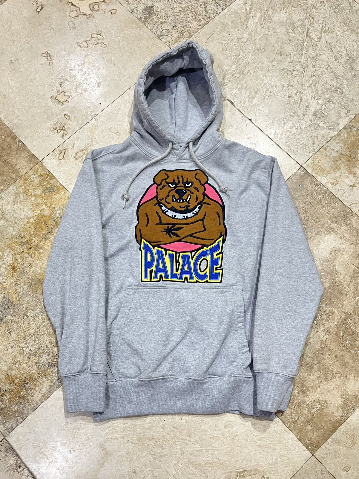 Palace Palace Bulldog Hoodie Grey Marl Size US S / EU 44-46 / 1 - 1 Thumbnail