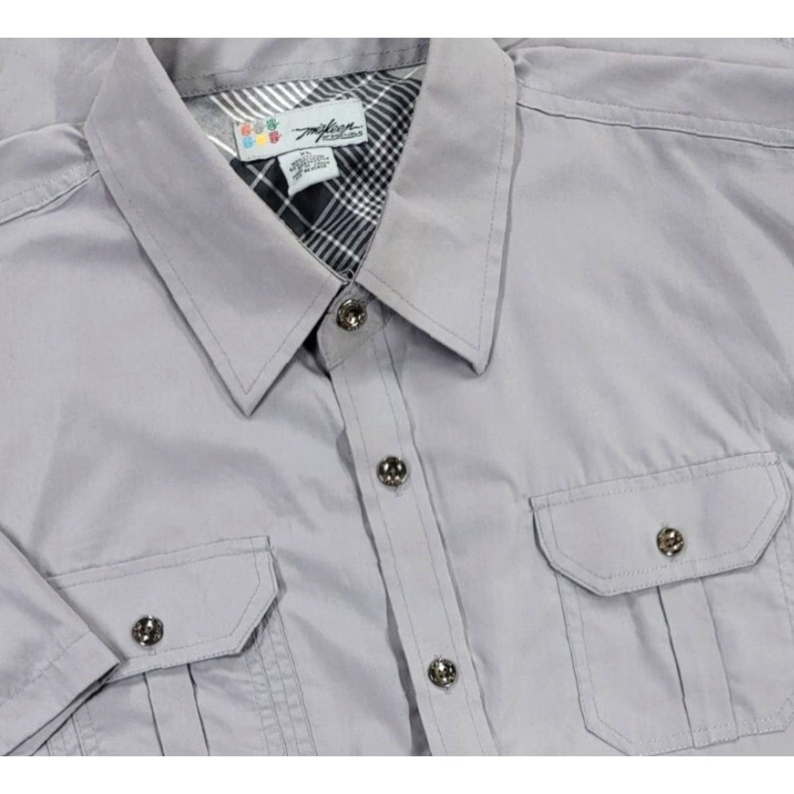 Vintage Miskeen Button Up Shirt Mens XL Gray Short Sleeve Workshirt Military Pockets Shirt Mens XL Gray Short Sleeve Button-Up Pockets Military Vintage No Size US XL / EU 56 / 4 - 2 Thumbnail