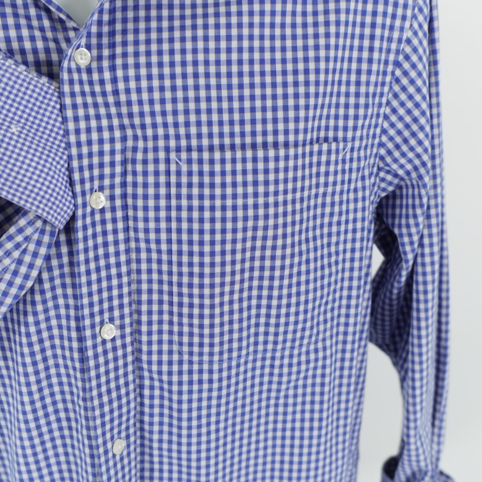 Tommy Hilfiger Tommy Hilfiger Regular Fit Gingham Plaid Blue Flip Cuff Dres Size US M / EU 48-50 / 2 - 4 Thumbnail