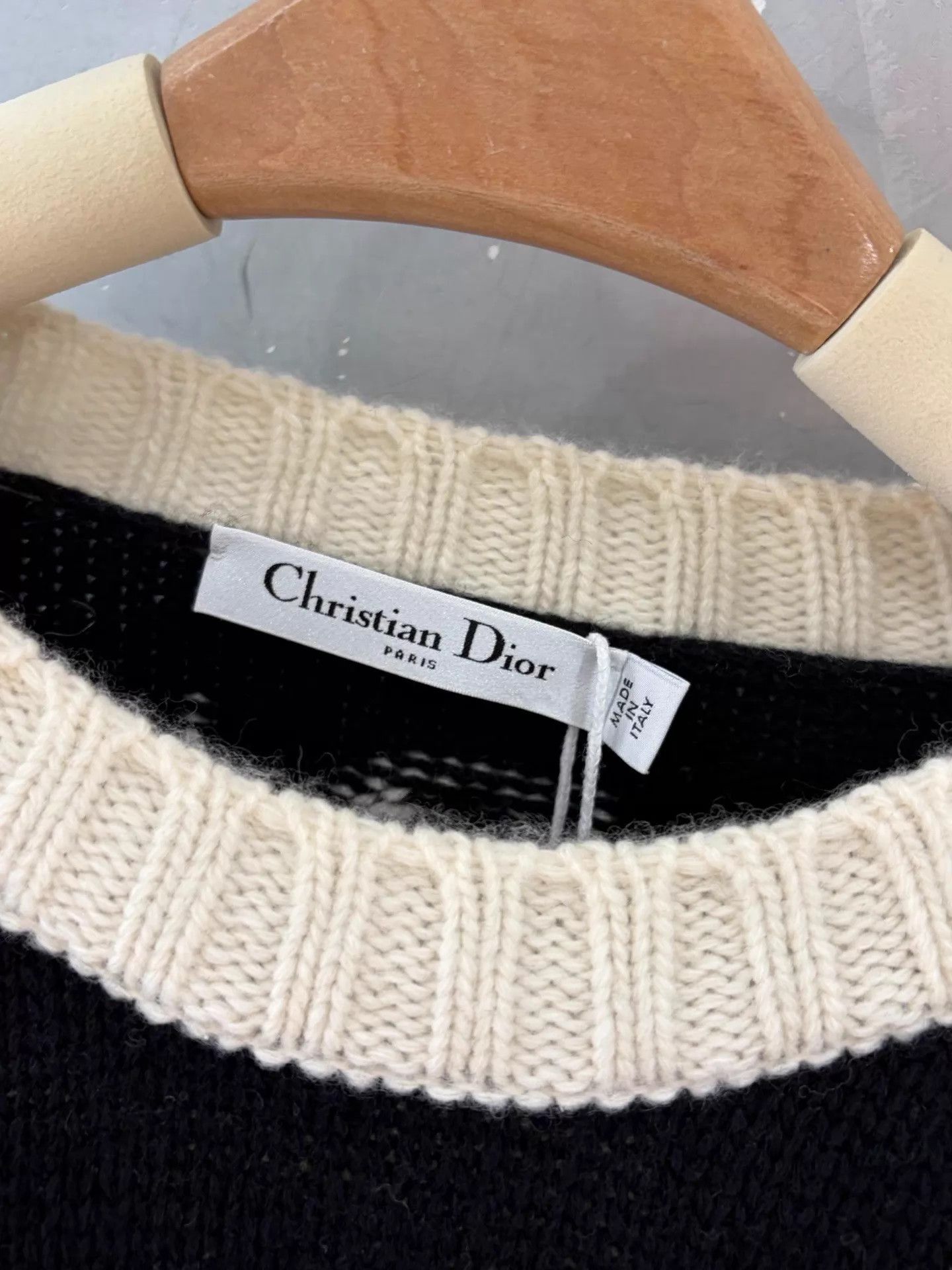 Dior Dior JADIOR Black White Colorblock Wool-Cashmere 34 Size XS / US 0-2 / IT 36-38 - 4 Thumbnail