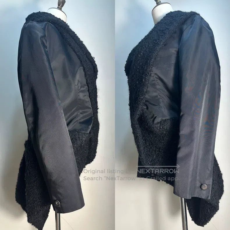 Issey Miyake Issey Miyake Black Asymmetric Furry Irregular 3D Coat Size M / US 6-8 / IT 42-44 - 5 Thumbnail