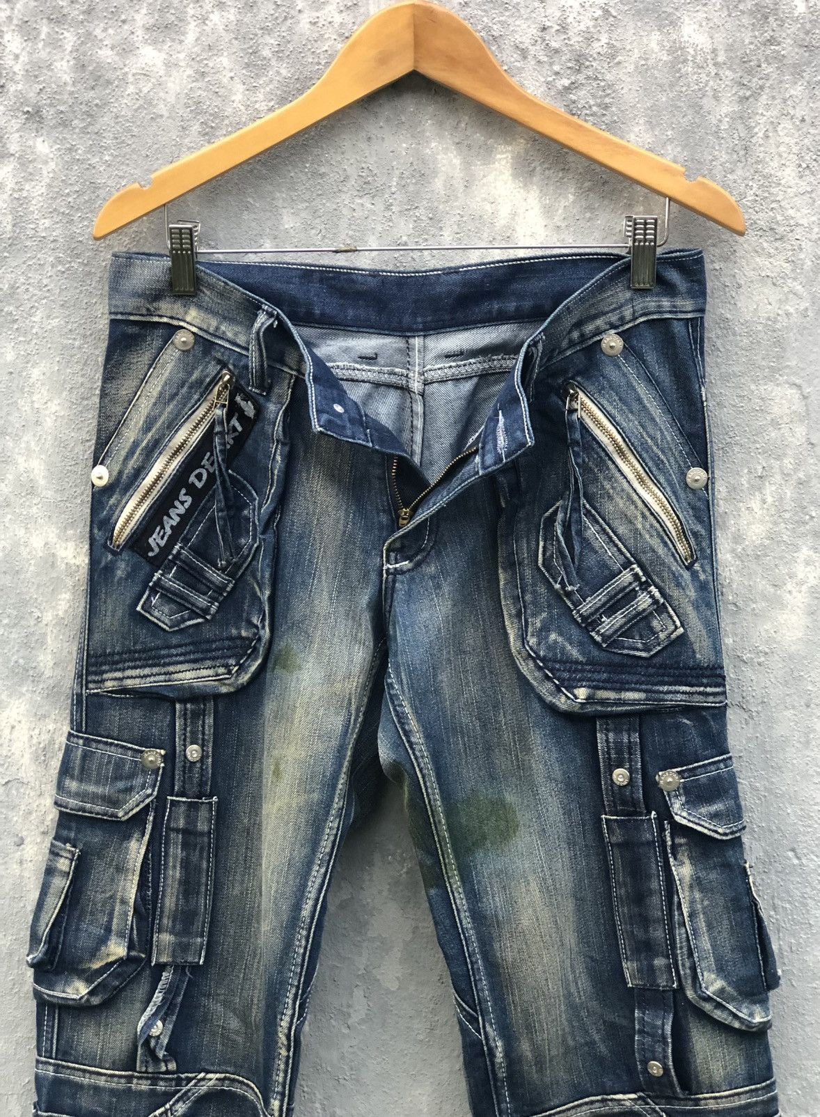 Japanese Brand D’Art Tactical Bondage Washed Jeans Size US 31 - 16 Thumbnail