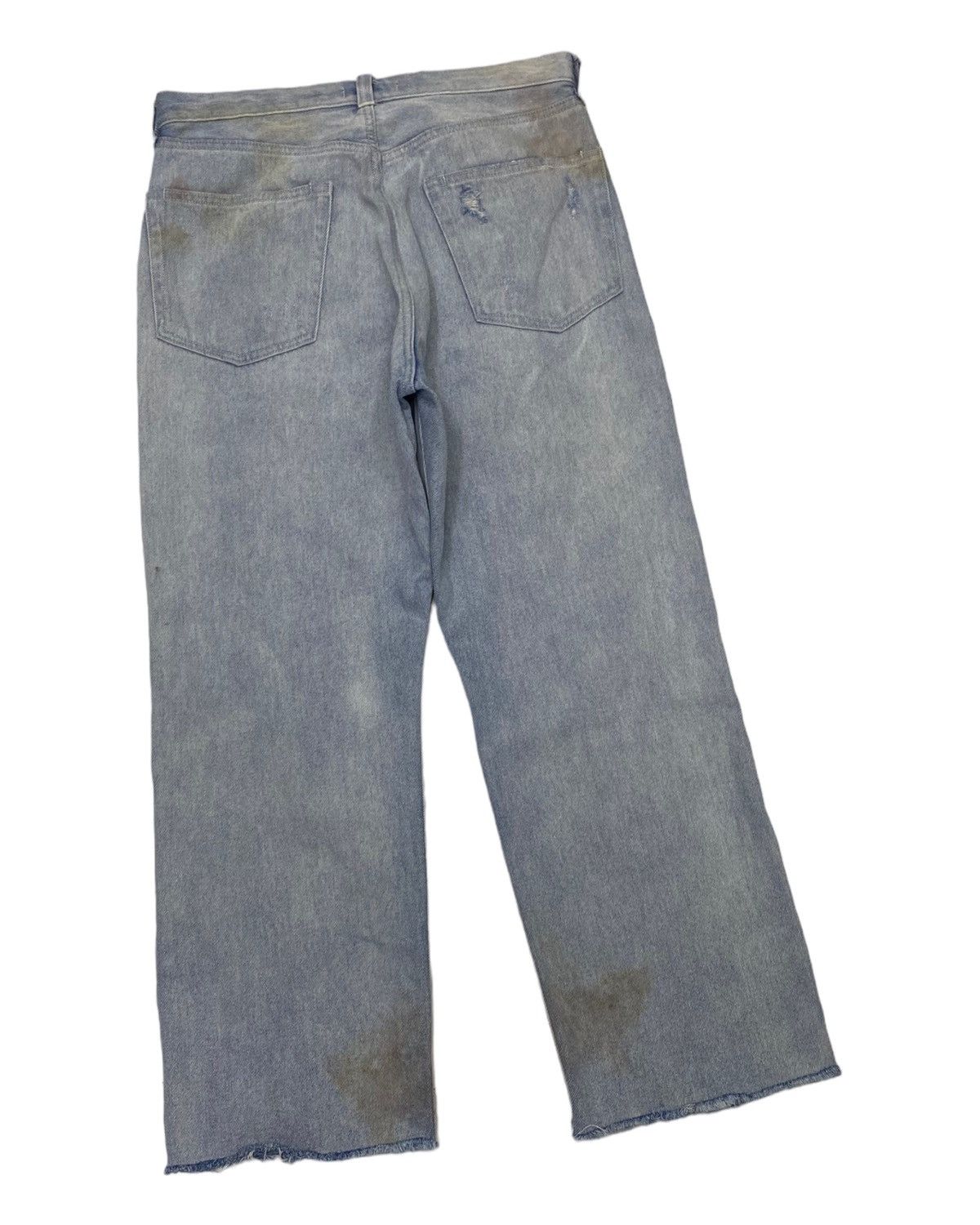 If Six Was Nine RAG MACHINE DISTRESSED DENIM PUNK RELEASE HEM CROPPED JEANS Size US 30 / EU 46 - 5 Thumbnail