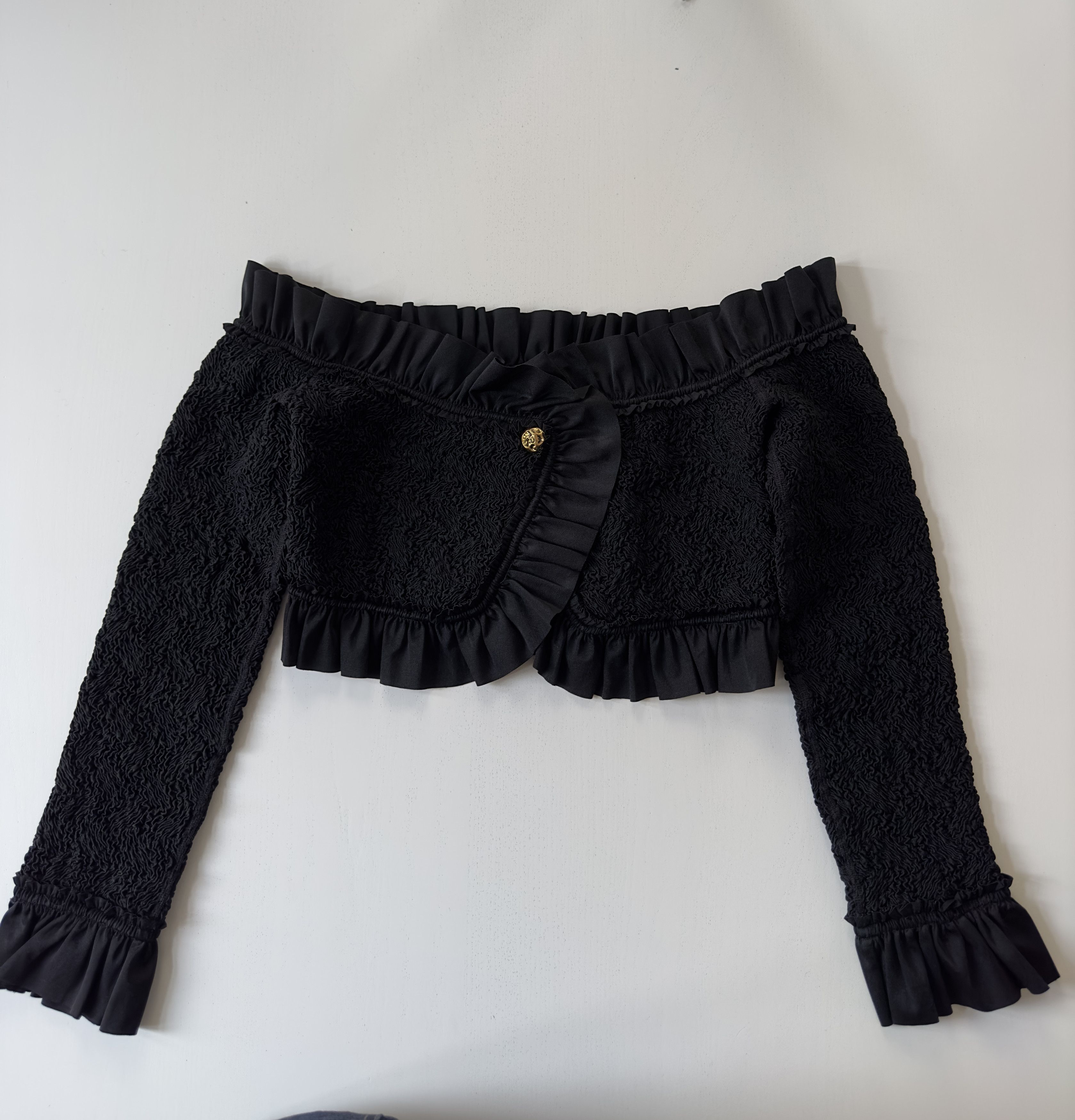 Alexander Wang Smocked off the shoulder cardigan - Alexander Wang Size S / US 4 / IT 40 - 2 Thumbnail