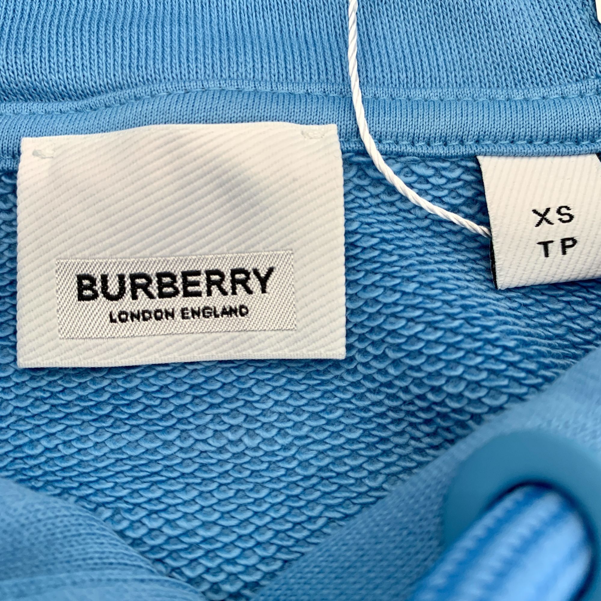 Burberry Burberry Blue Logo Hooded Sweatshirt (Size XS) Size XS / US 0-2 / IT 36-38 - 2 Thumbnail