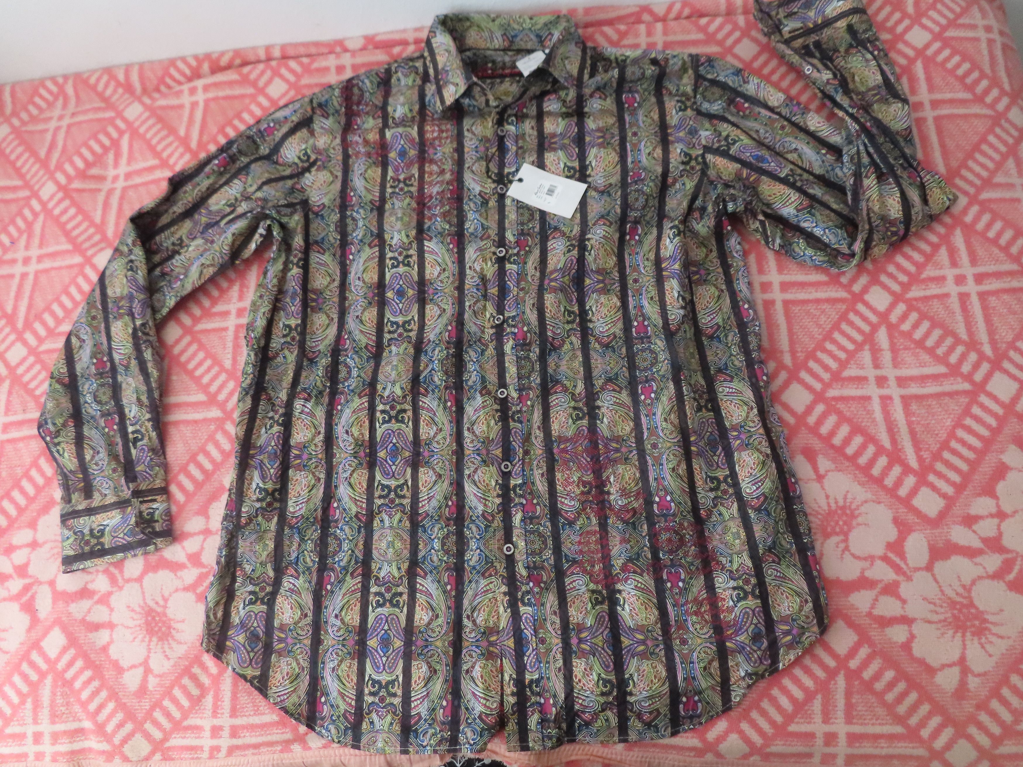 image of Robert Graham Bantry House Paisley Long Sleeve Shirt, Men's (Size XL)