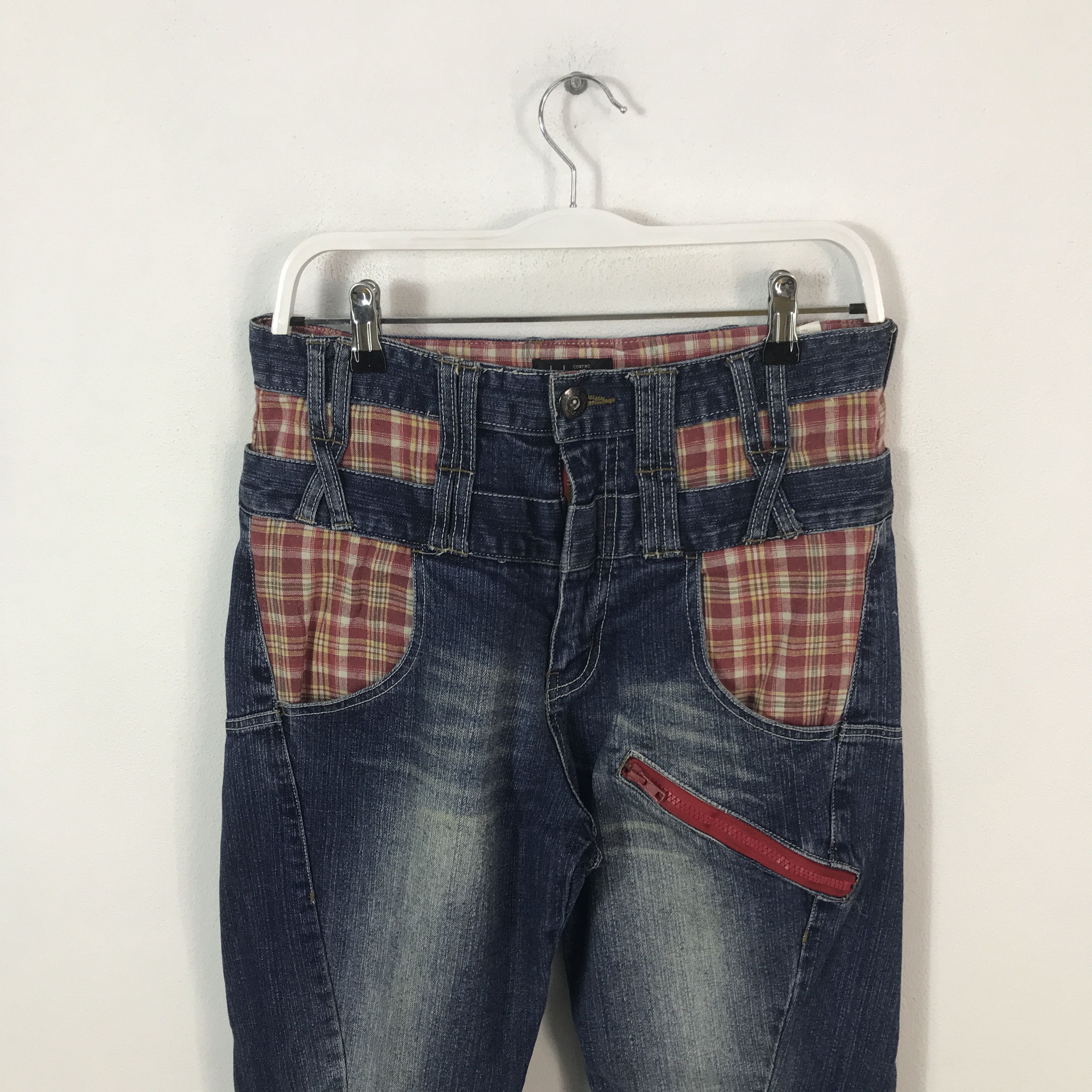 Japanese Brand Double waist design contno. denim Pants Size US 30 / EU 46 - 2 Thumbnail