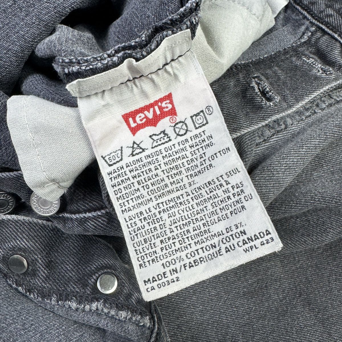 Levi's × Vintage Levis 501 Faded Black Vintage Y2K Short Size US 34 / EU 50 - 7 Thumbnail