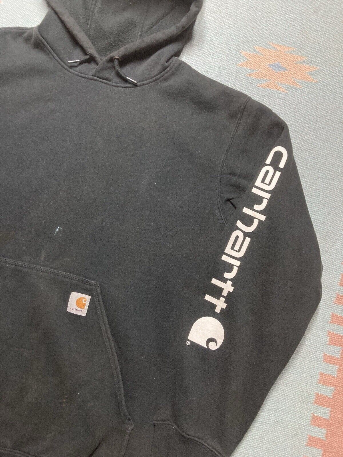 Carhartt Carhartt hoodie sweatshirt K288 black faded distressed large Size US L / EU 52-54 / 3 - 2 Thumbnail