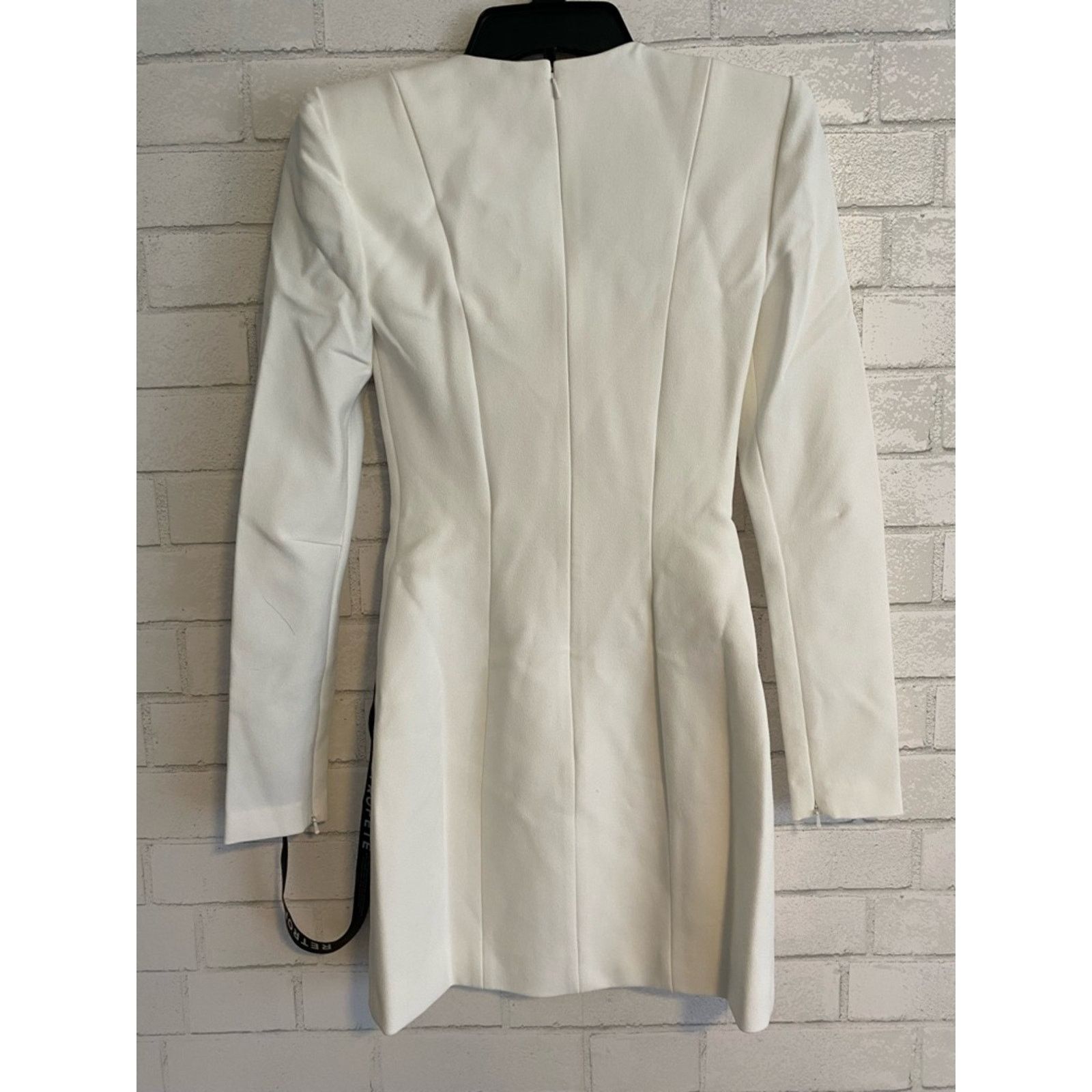 Retrofete New Retrofete Sans Faff $565 Simone Mini V Dress Wht XS NWT Size XS / US 0-2 / IT 36-38 - 12 Thumbnail