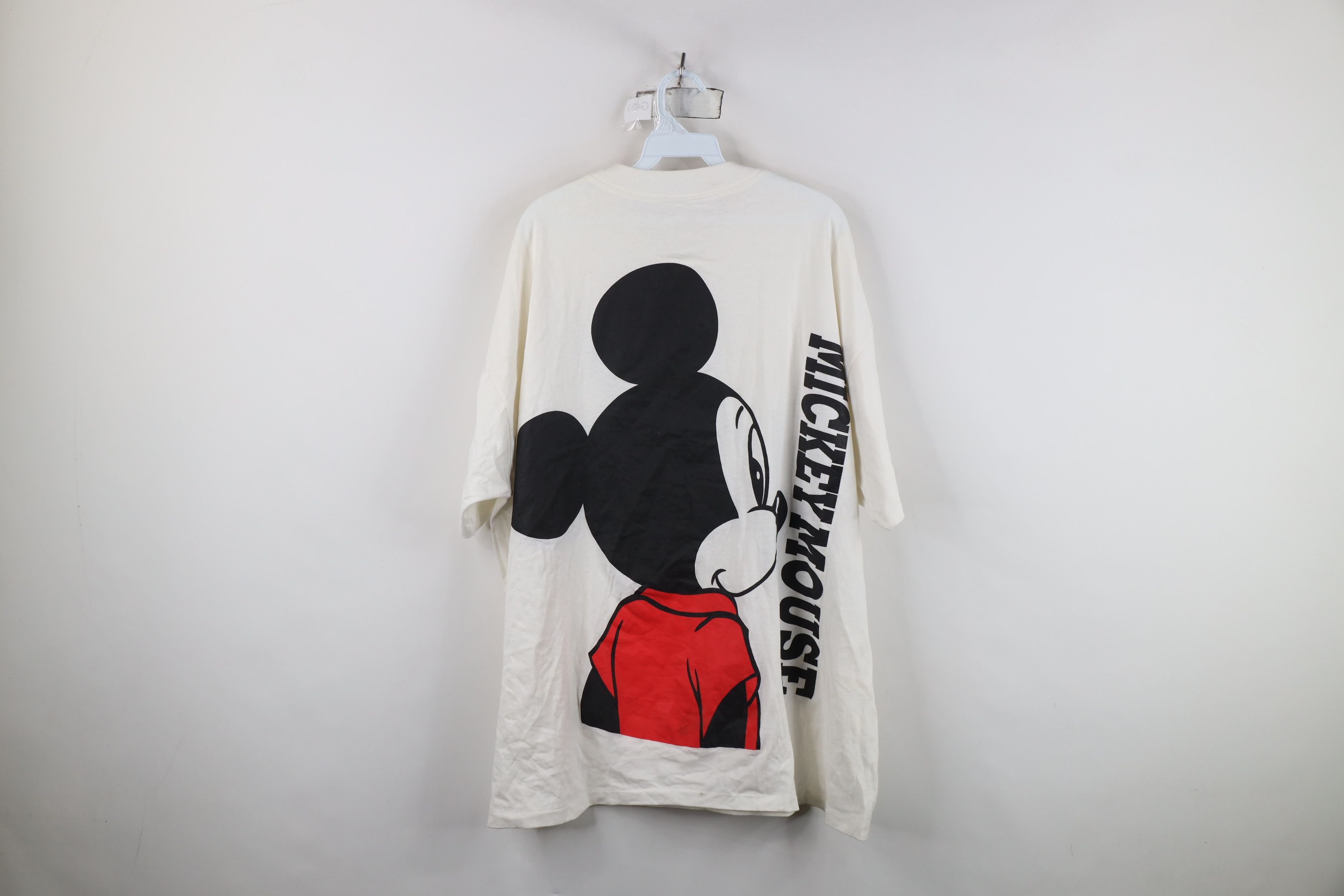 Disney Vintage 90s Disney Big Logo Mickey Mouse T-Shirt White USA Size US XXL / EU 58 / 5 - 14 Thumbnail