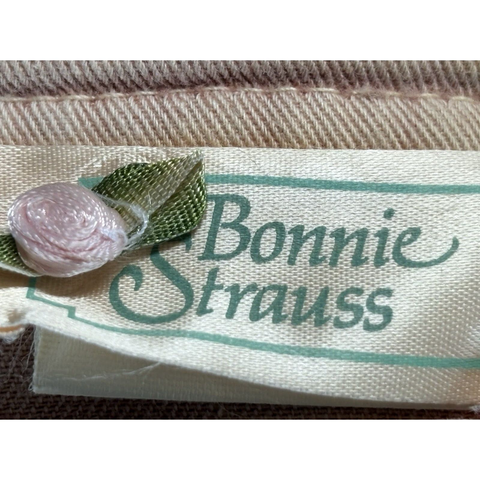 Vintage VINTAGE Bonnie Strauss Canvas Maxi Dress Size 10 Long Sleeve Pink Tan Casual Pockets Womens Size L / US 10 / IT 46 - 7 Thumbnail