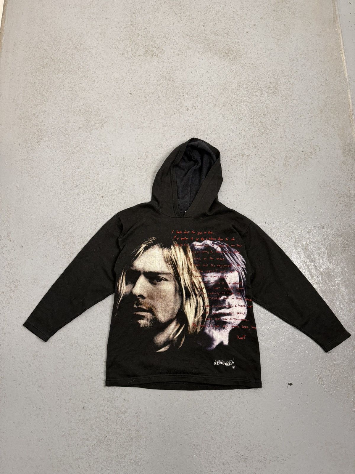 Band Tees Vintage 1994 Kurt Cobain Empire Overprinted Hoodie Size US M / EU 48-50 / 2 - 2 Thumbnail