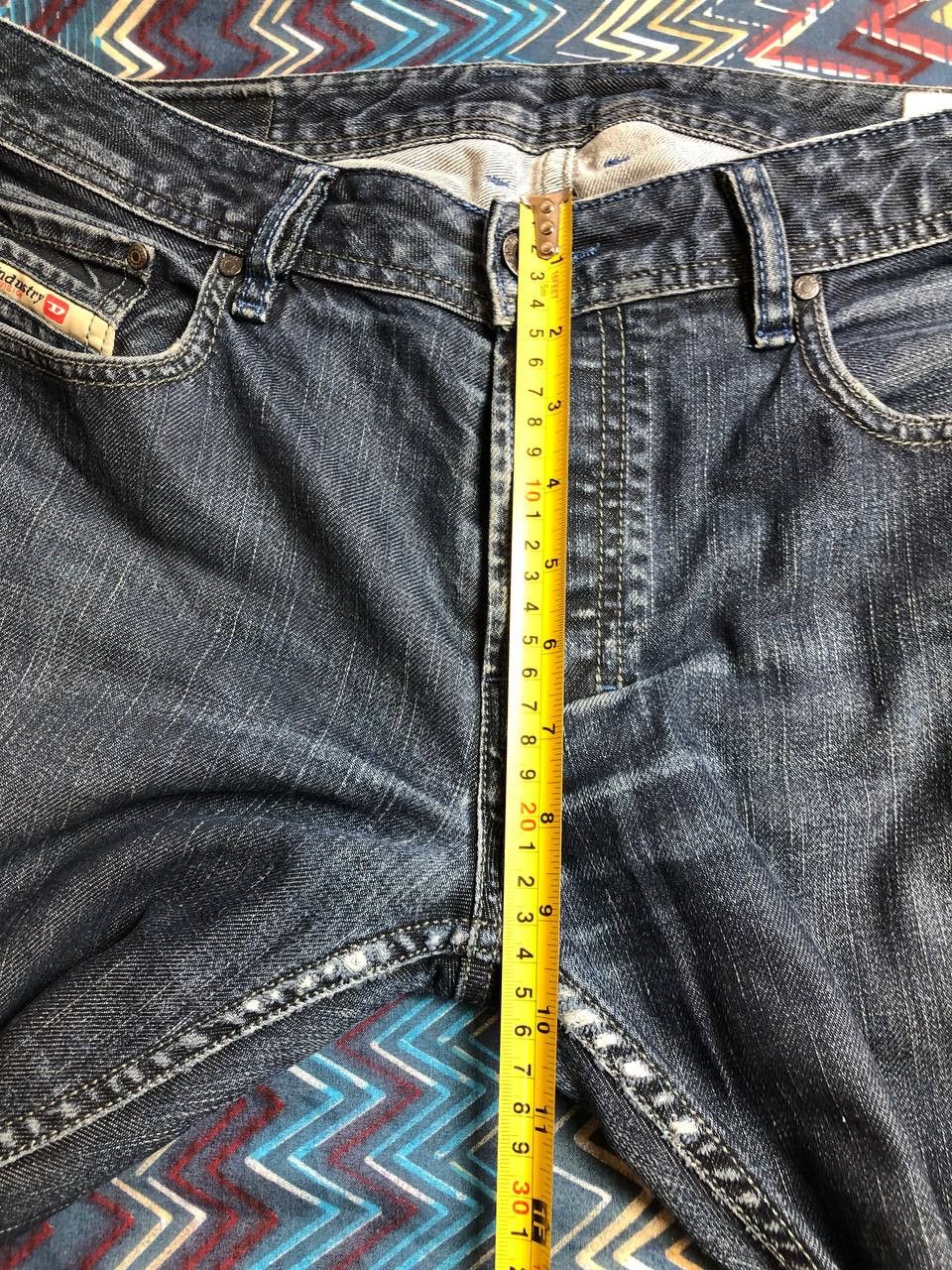 Japanese Brand Crazy Crash Dirty Baggy Faded Jean Japan Avant Garde Style Size US 32 / EU 48 - 13 Thumbnail