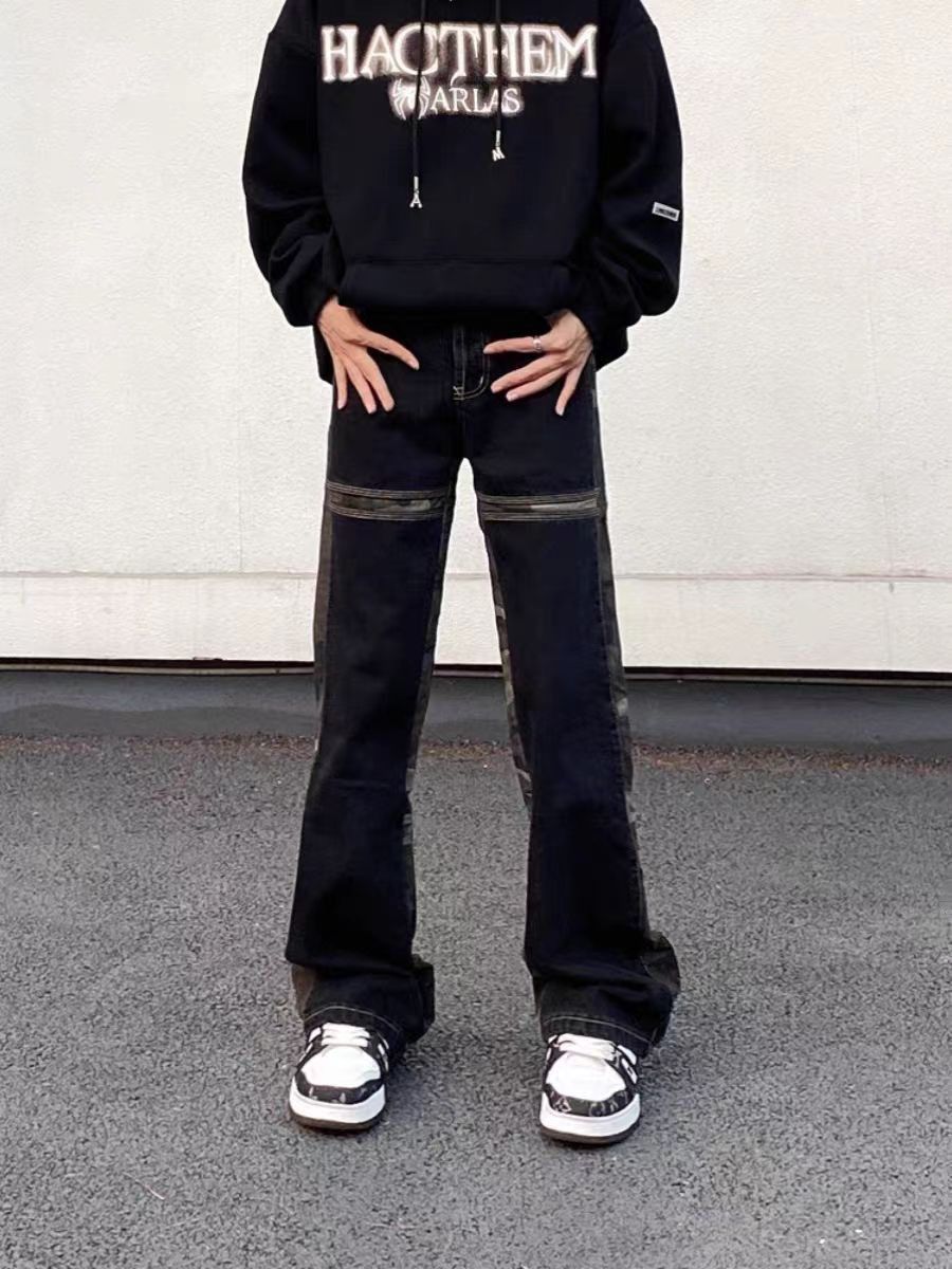 Japanese Brand × Jean High Street Vintage Camouflage Spliced Jeans Size US 32 / EU 48 - 3 Thumbnail