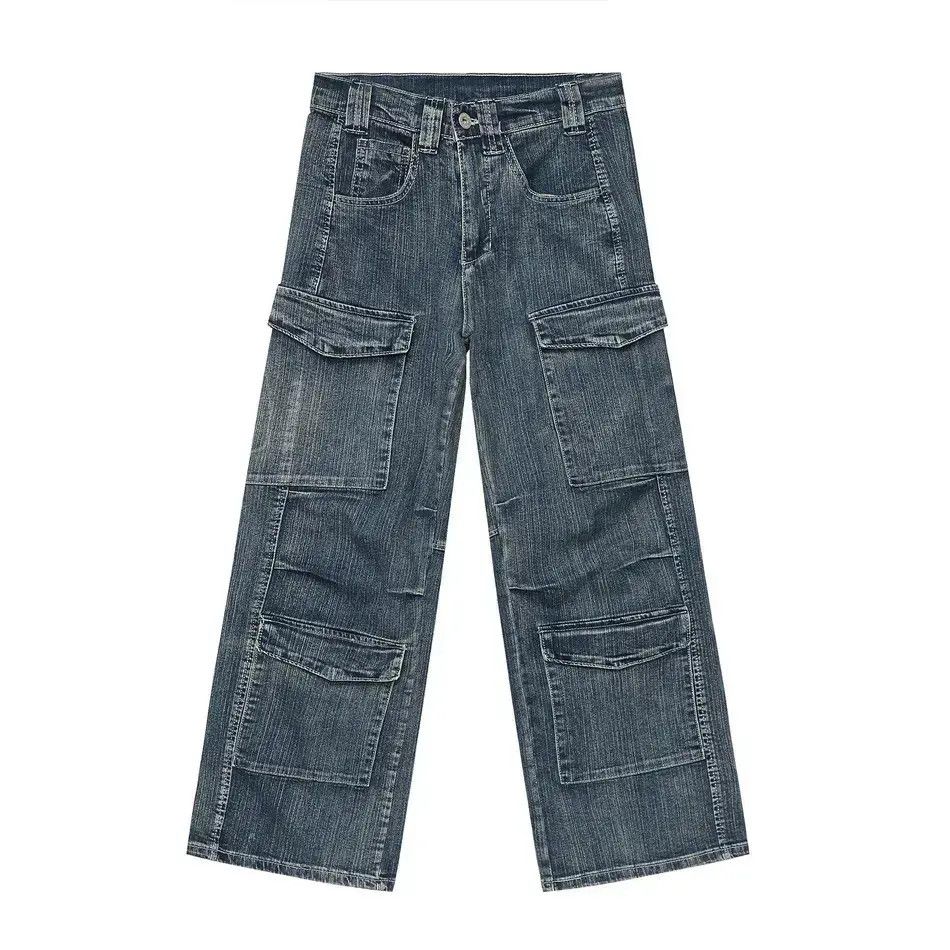 Japanese Brand Retro loose high street pocket jeans Size US 32 / EU 48 - 6 Thumbnail