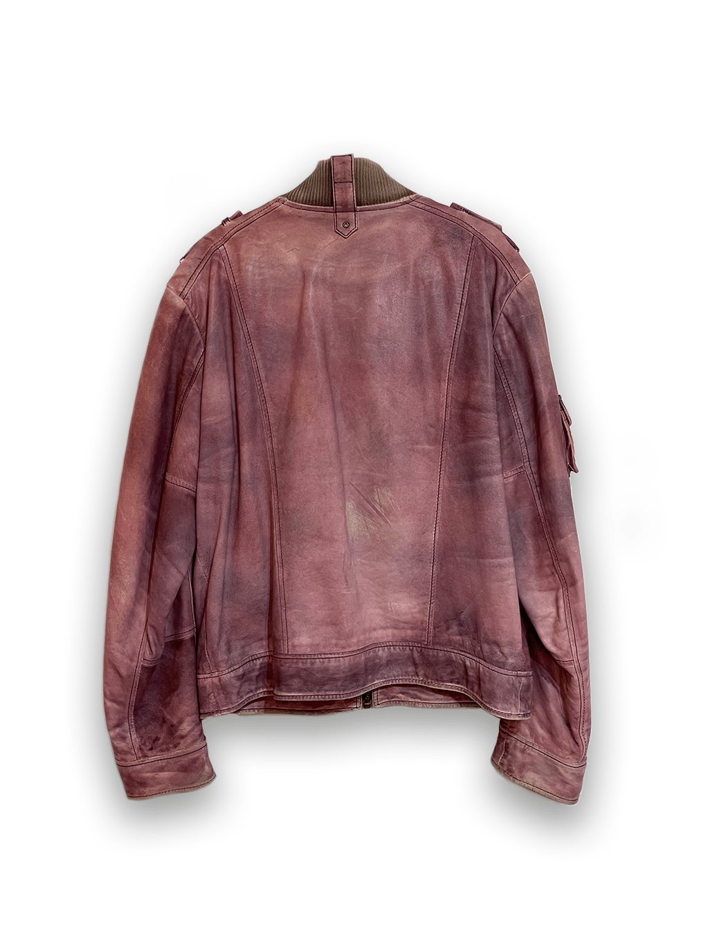 Hugo Boss HUGO BOSS Leather Pink Wash Biker Size US M / EU 48-50 / 2 - 4 Thumbnail