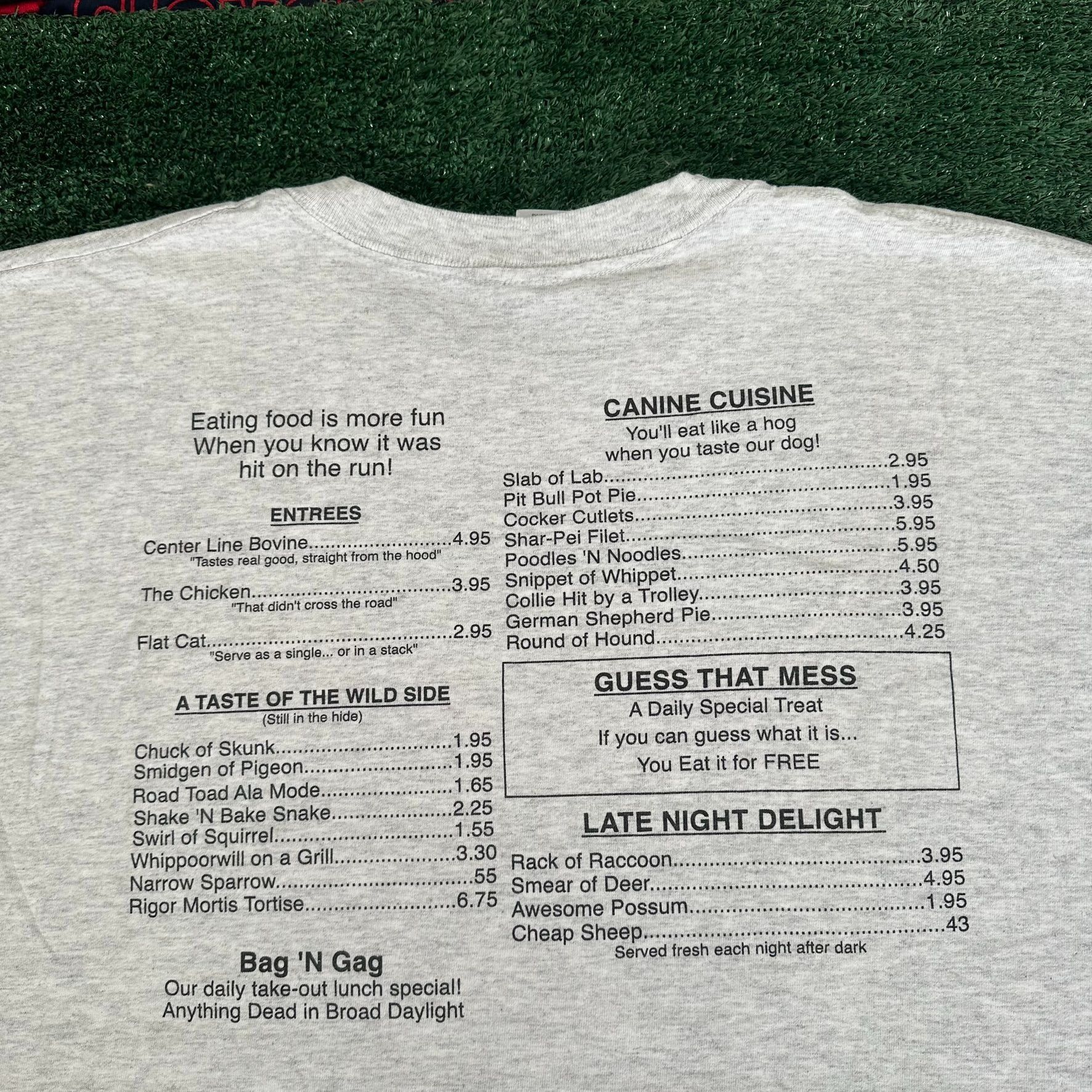 Vintage Vintage 90s Road Kill Cafe T-Shirt Grunge Boxy Gray XXL Humo Size US XXL / EU 58 / 5 - 5 Thumbnail
