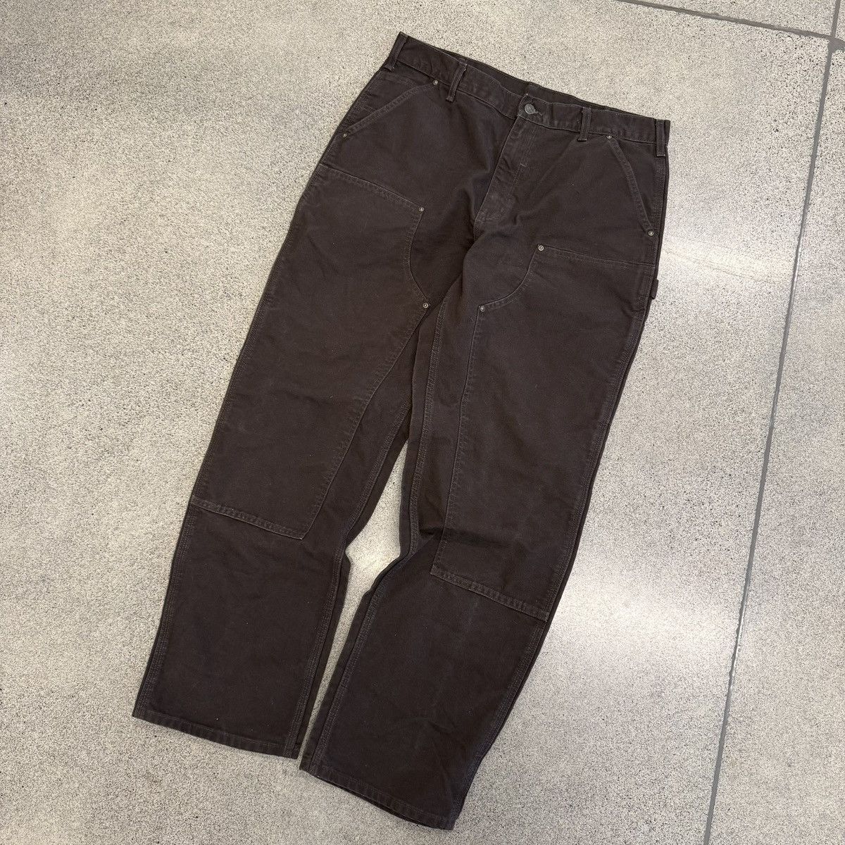 Carhartt Vintage Brown Carhartt Double knee pants Size US 36 / EU 52 - 1 Thumbnail